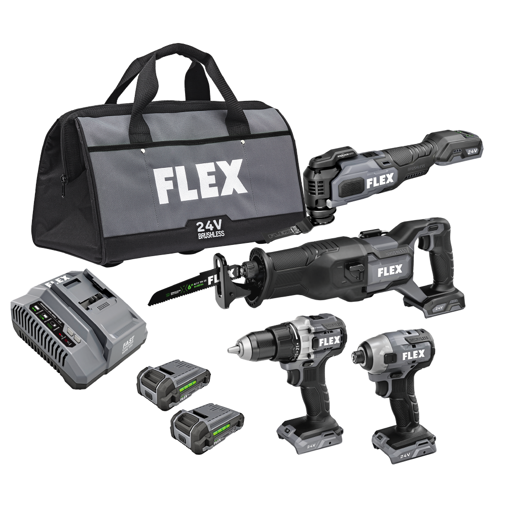 FLEX FXM404-2A - 24V 4Pc Power Tool Combo Kit