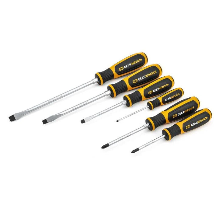 Gearwrench 80050h - 6 Pc Phillips/Slotted Dual Material Screwdriver Set