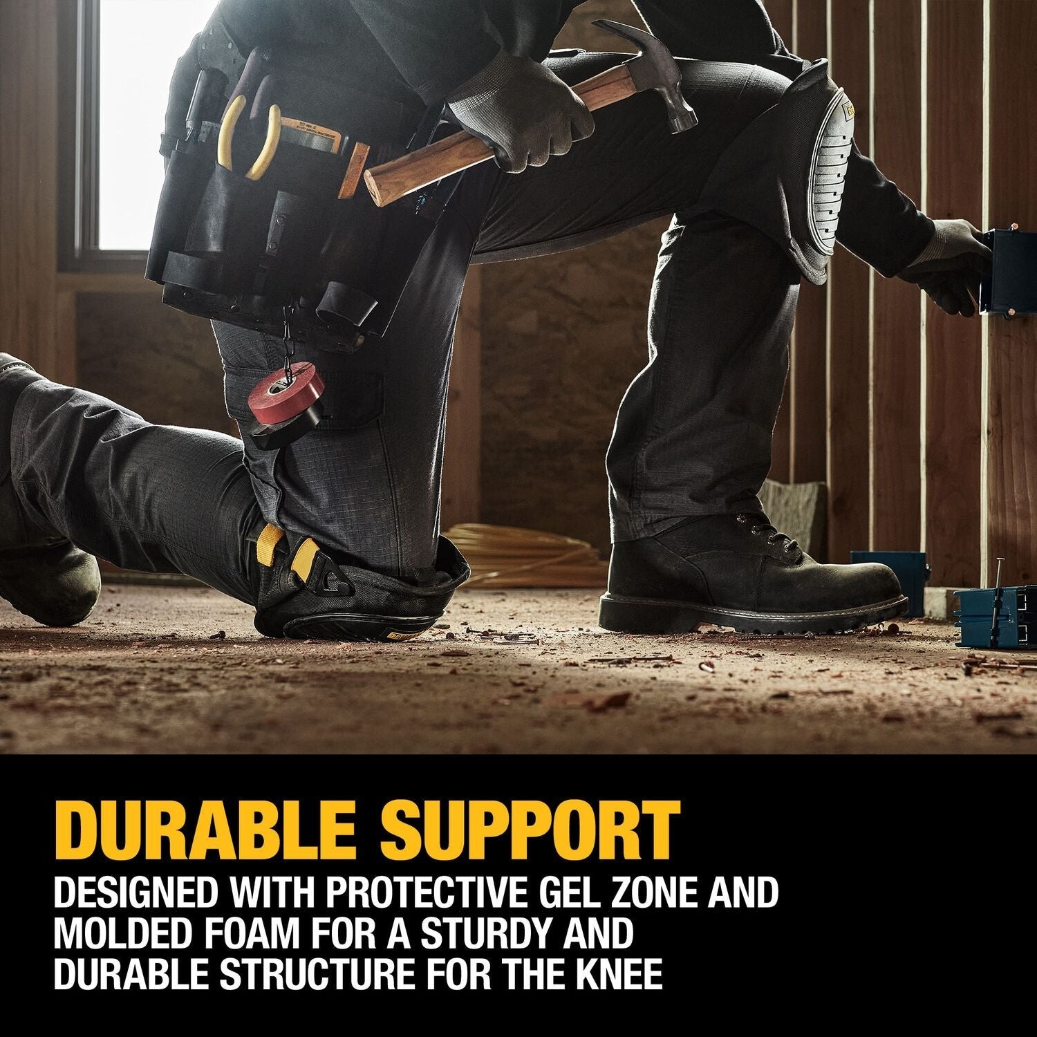 DEWALT DWST590013-Hard-Shell Knee Pads with Gel - Wise Line Tools