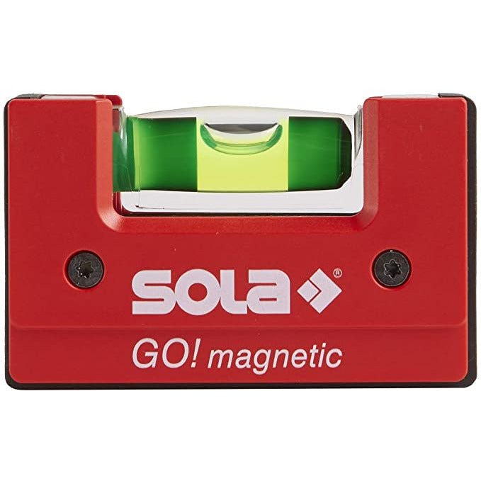 SOLA LSGOM  -  GO! MAGNETIC POCKET LEVEL W/CLIP, 3", 1 FOCUS-60 VIAL - Wise Line Tools