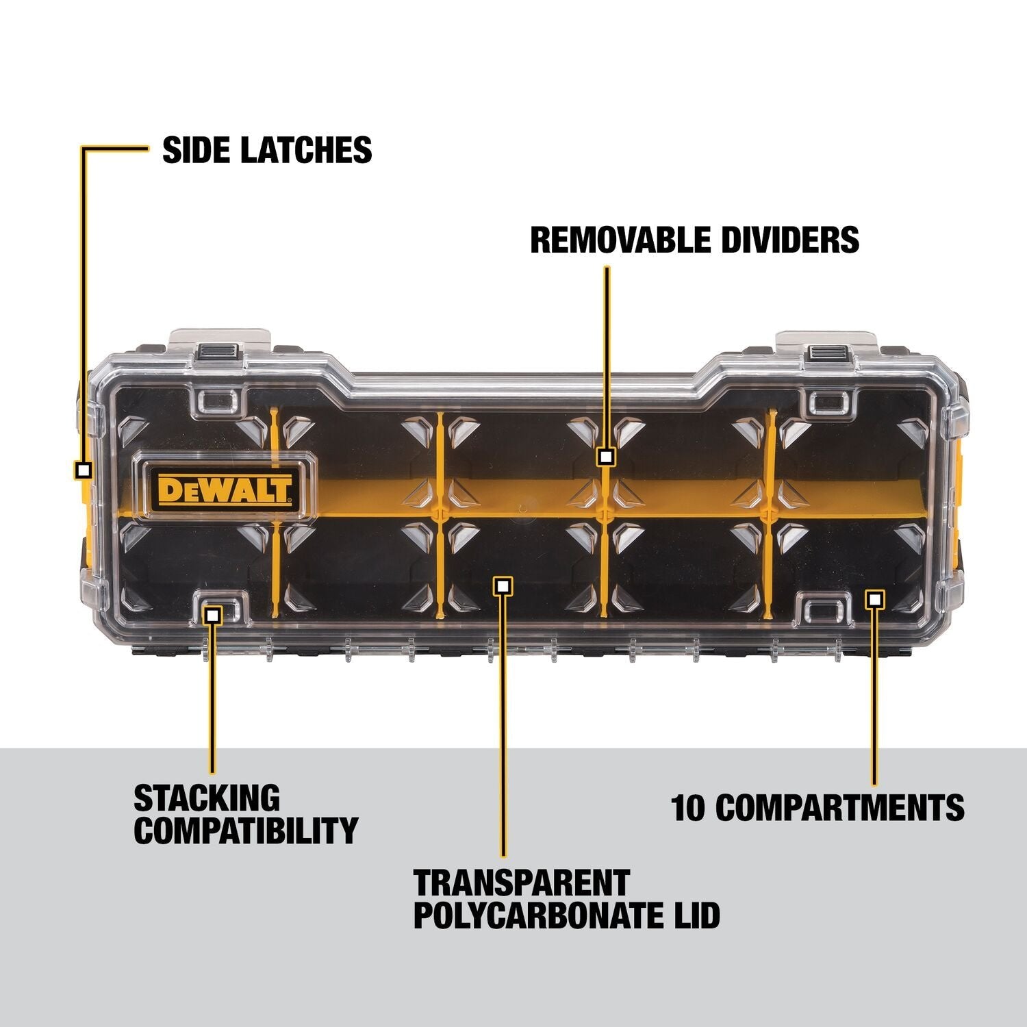 DEWALT DWST14835-10 Compartment Pro Organizer - Wise Line Tools