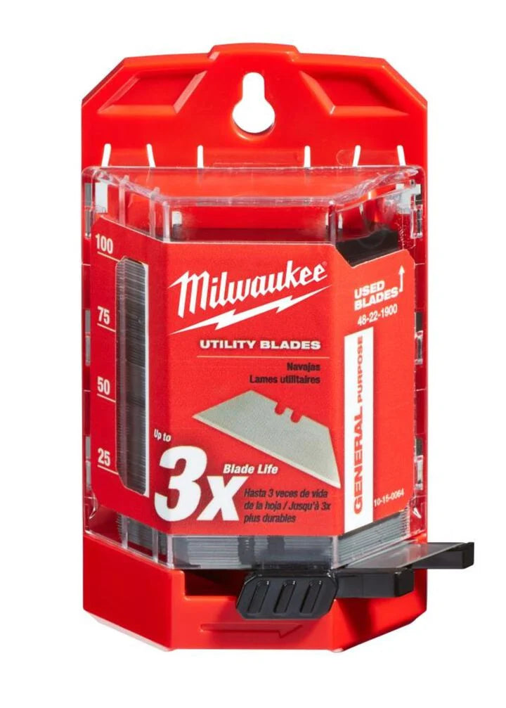 Milwaukee 48-22-1900 - 100-Piece General Purpose Utility Blades with Dispenser