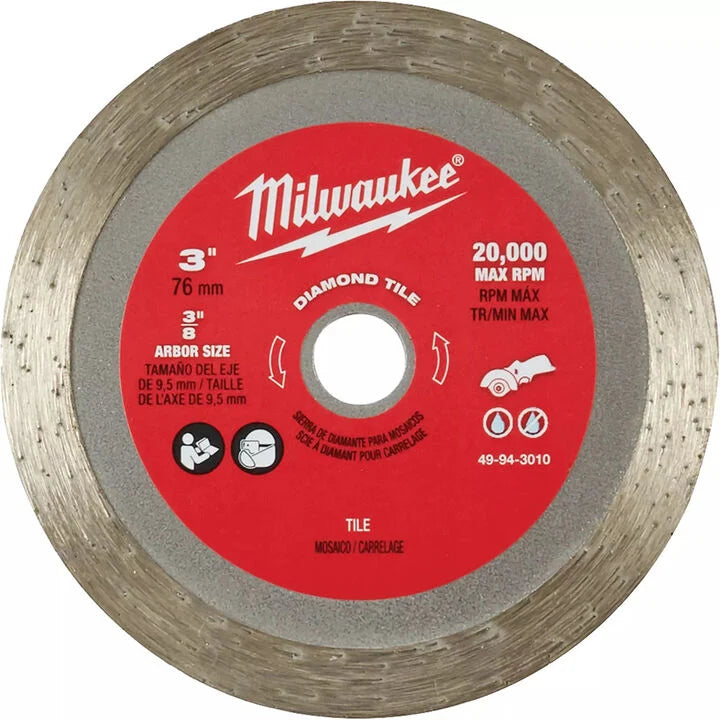 Milwaukee 49-94-3010 - 3" Diamond Tile Blade