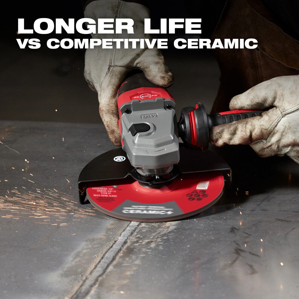 Milwaukee 49-94-0703 - 4-1/2" x 1/4" x 7/8" Ceramic+ Metal Grinding Wheel - Type 27
