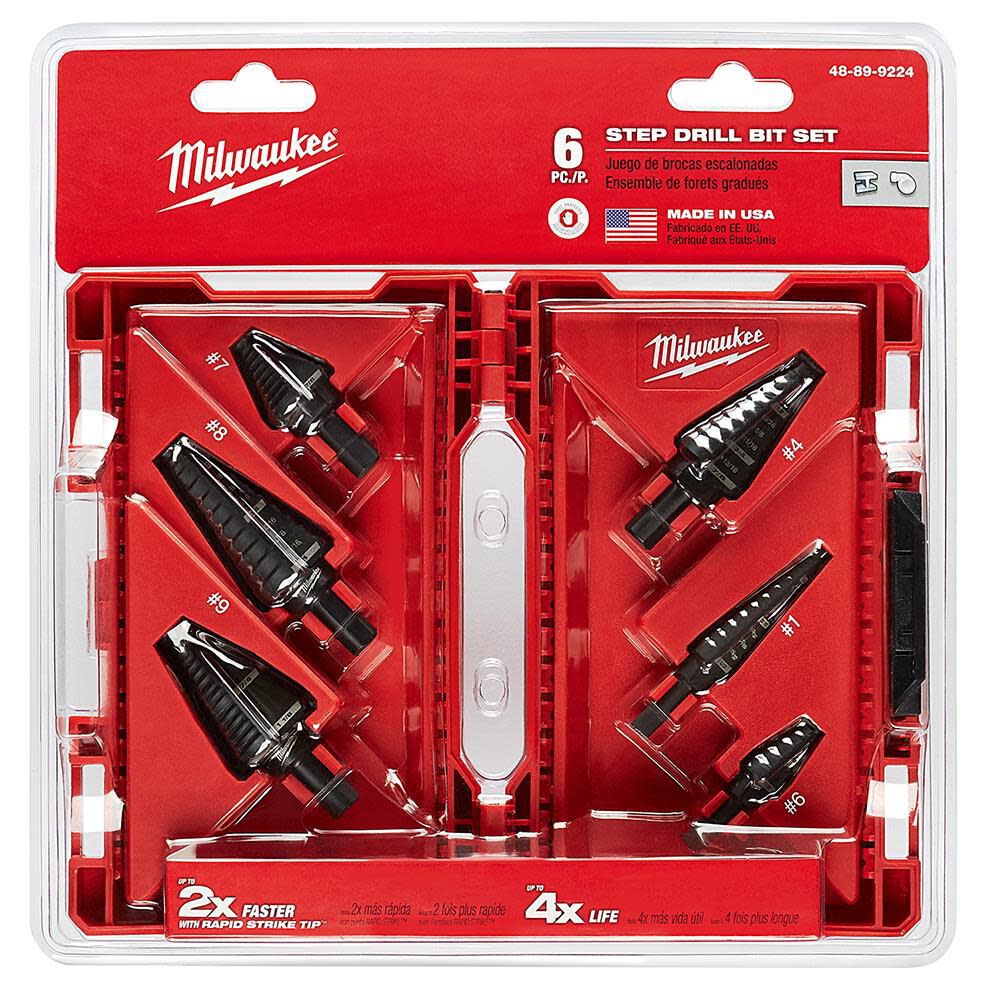 Milwaukee 48-89-9224 - 6-Piece Step Drill Bit Set