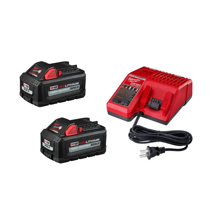 Milwaukee 48-59-1862S - M18 REDLITHIUM HIGH OUTPUT XC6.0 Battery 2-Pack System Starter Kit