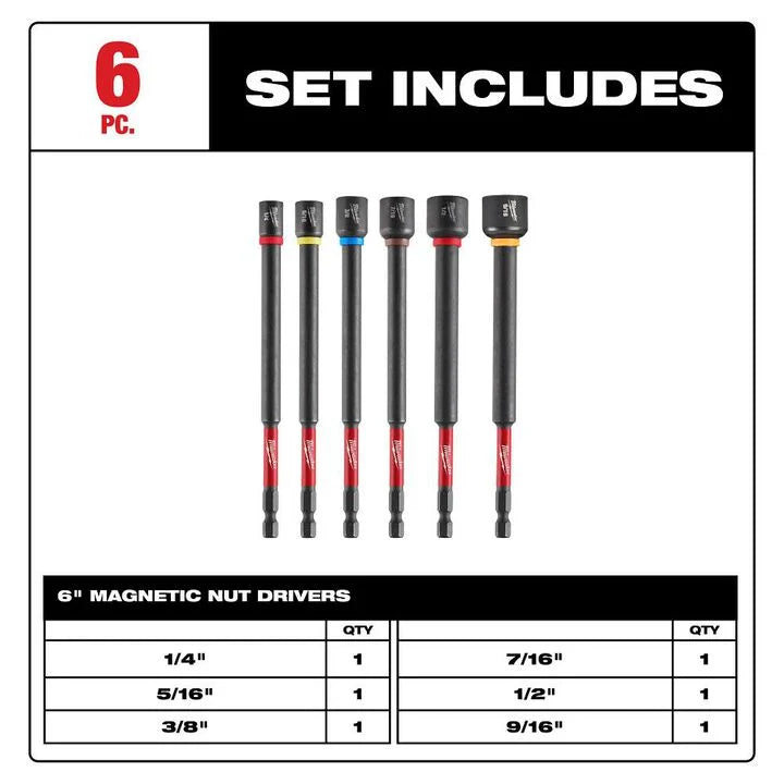 Milwaukee 49-66-4567 - SHOCKWAVE Impact Duty 6pc Nut Driver Set