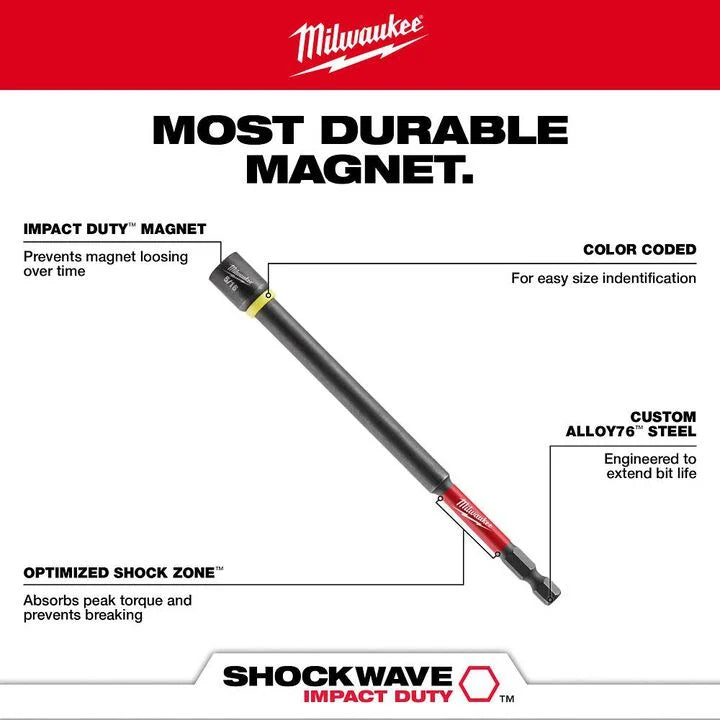 Milwaukee 49-66-4567 - SHOCKWAVE Impact Duty 6pc Nut Driver Set