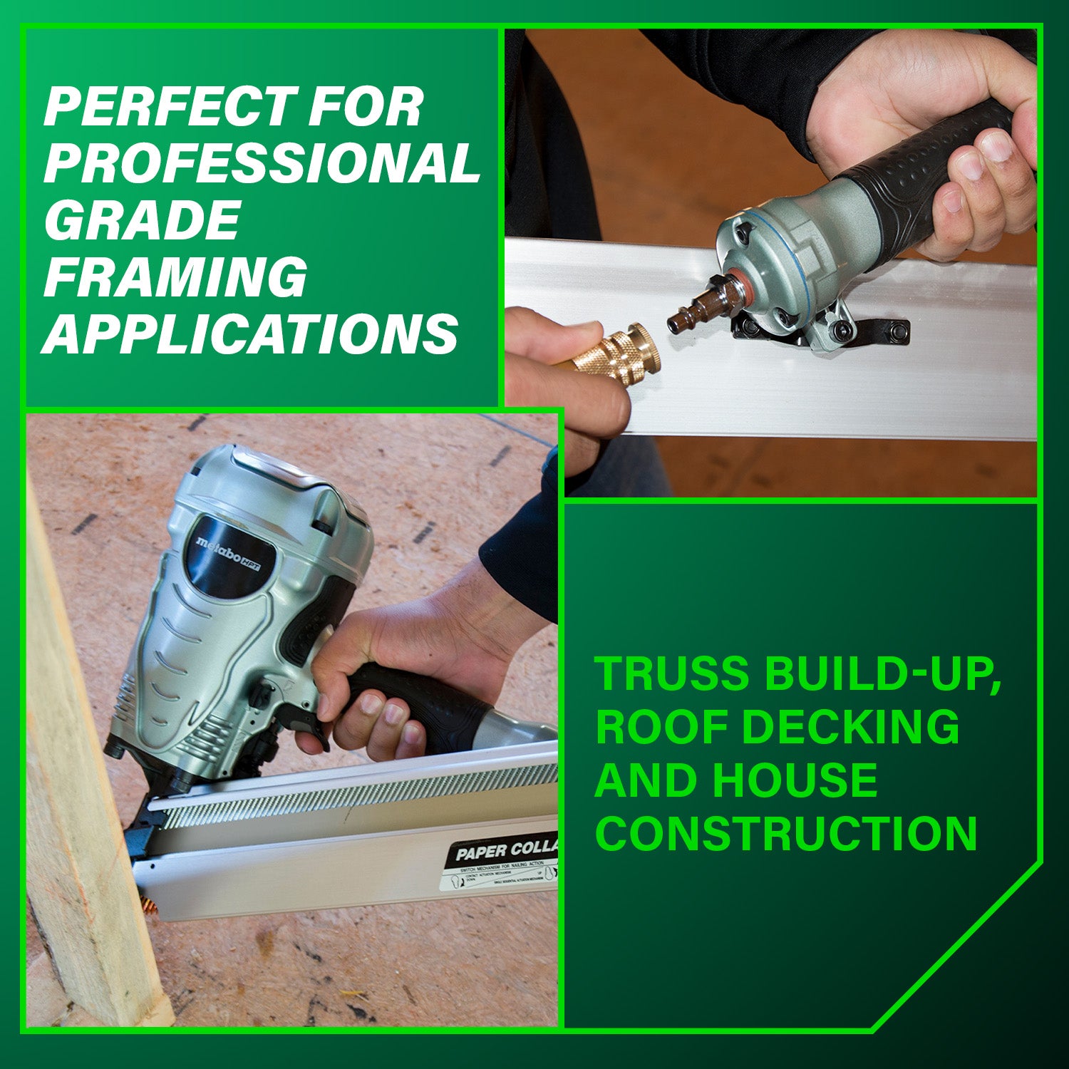 METABO HPT NR90ADS1M - 3-1/2 Inch 30° Paper Collated Framing Nailer
