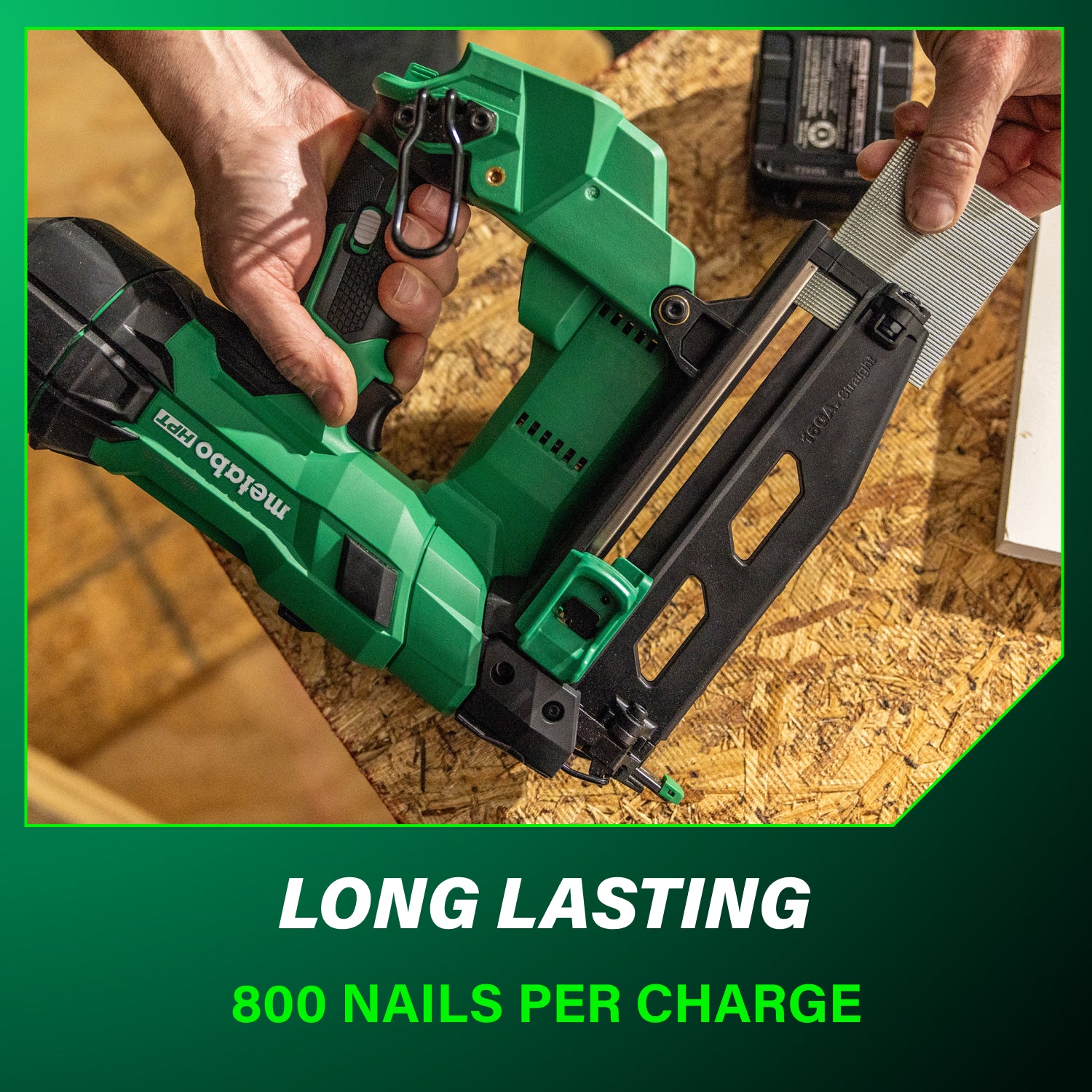 METABO HPT NT1865DSAM - 18V MultiVolt™ Brushless Pro 16-GA Straight Finish Nailer (1 x 2.0Ah)