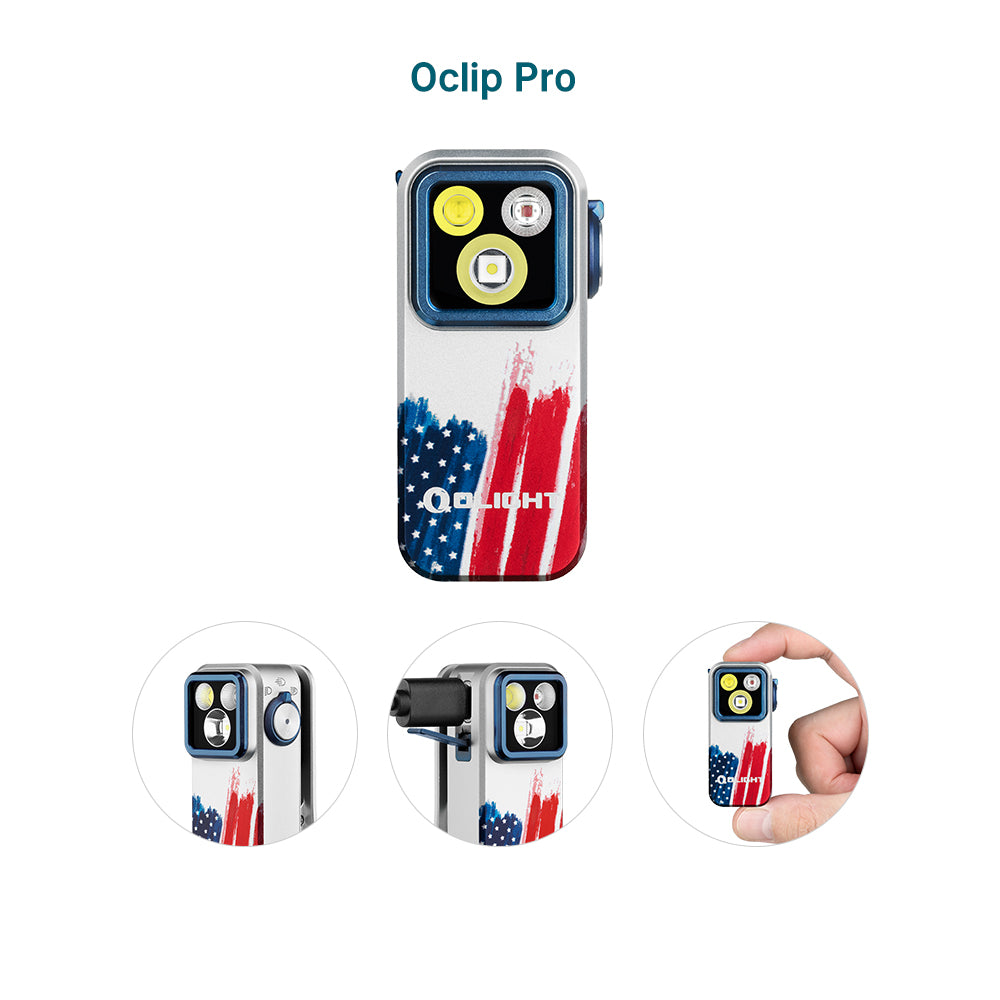 Oclip Pro Clip-On Magnetic EDC Flashlight