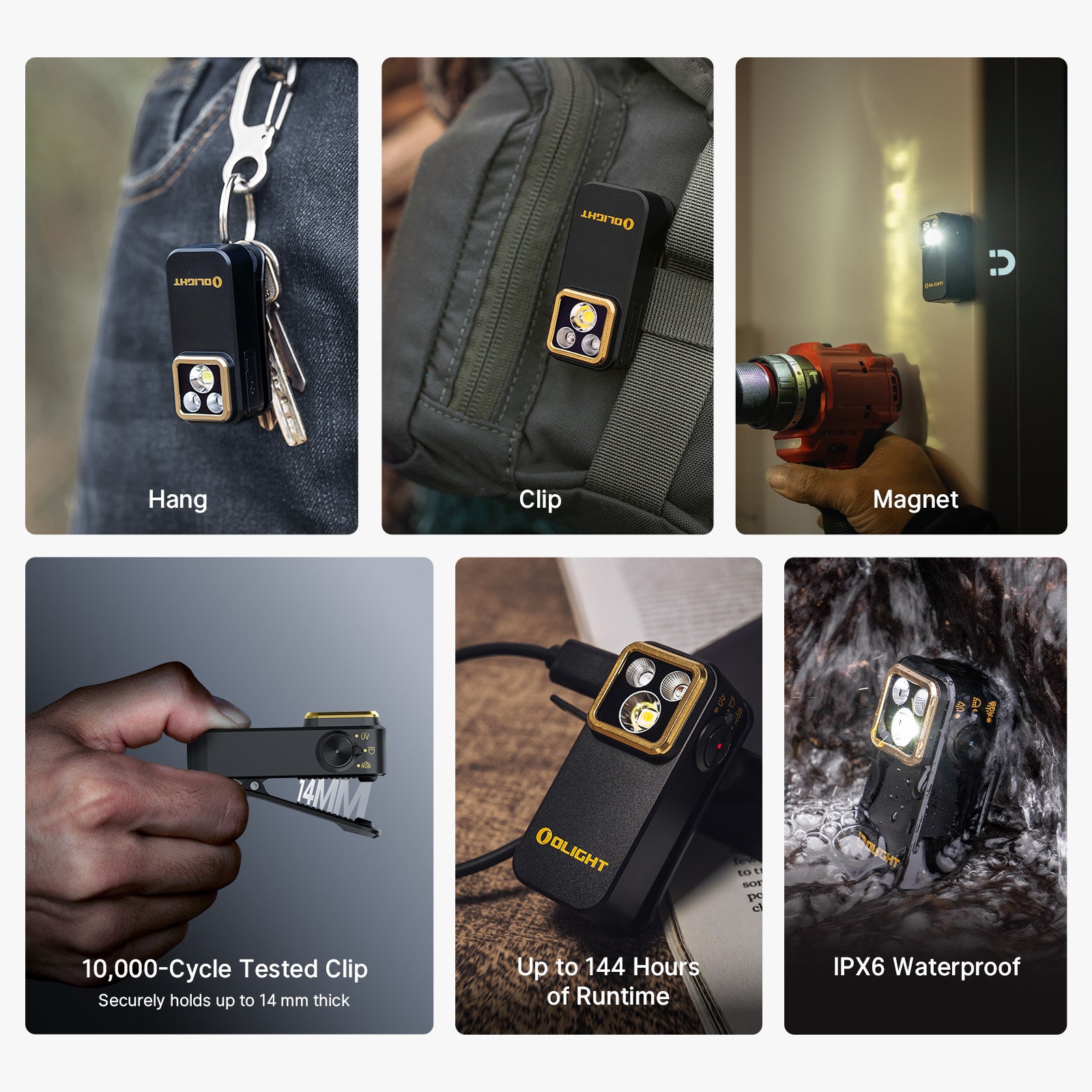 Oclip Pro S Clip On Magnetic EDC Flashlight
