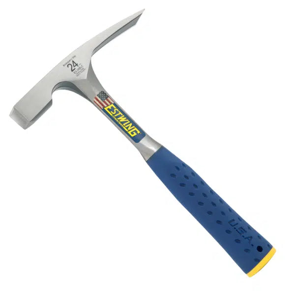 Estwing E3-20BLC - Blue Vinyl Gripped 20oz Bricklayer / Mason’s Hammer