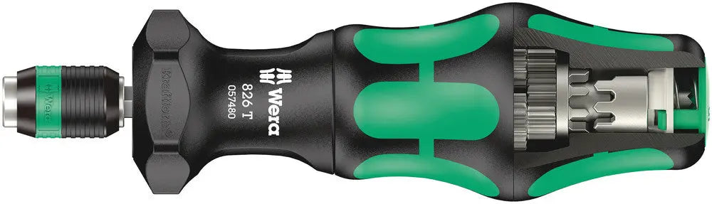 Wera 057480  -  826 T KRAFTFORM TURBO BITS HANDHOLDER WITH RAPIDAPTOR QUICK-RELEASE CHUCK  (handle only)