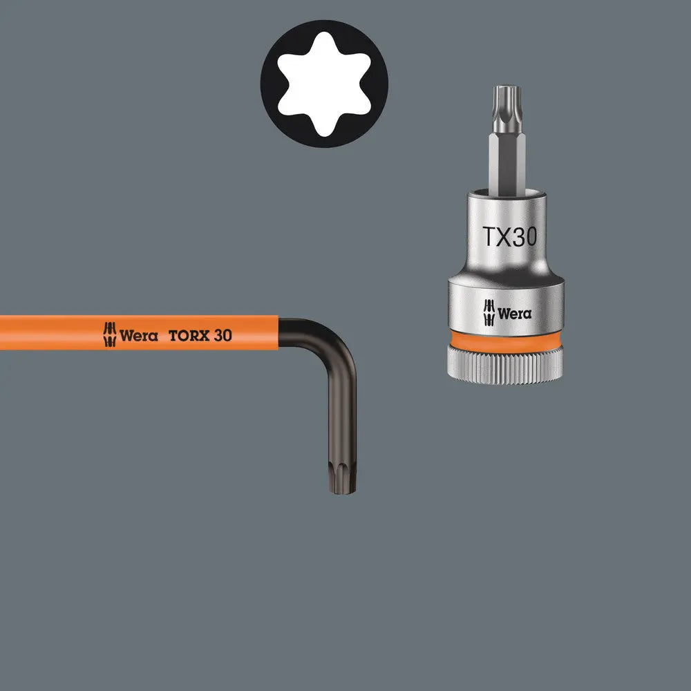 Wera 024179- 967/9 TX Multicolour HF 1 L-Key Set with Holding Function