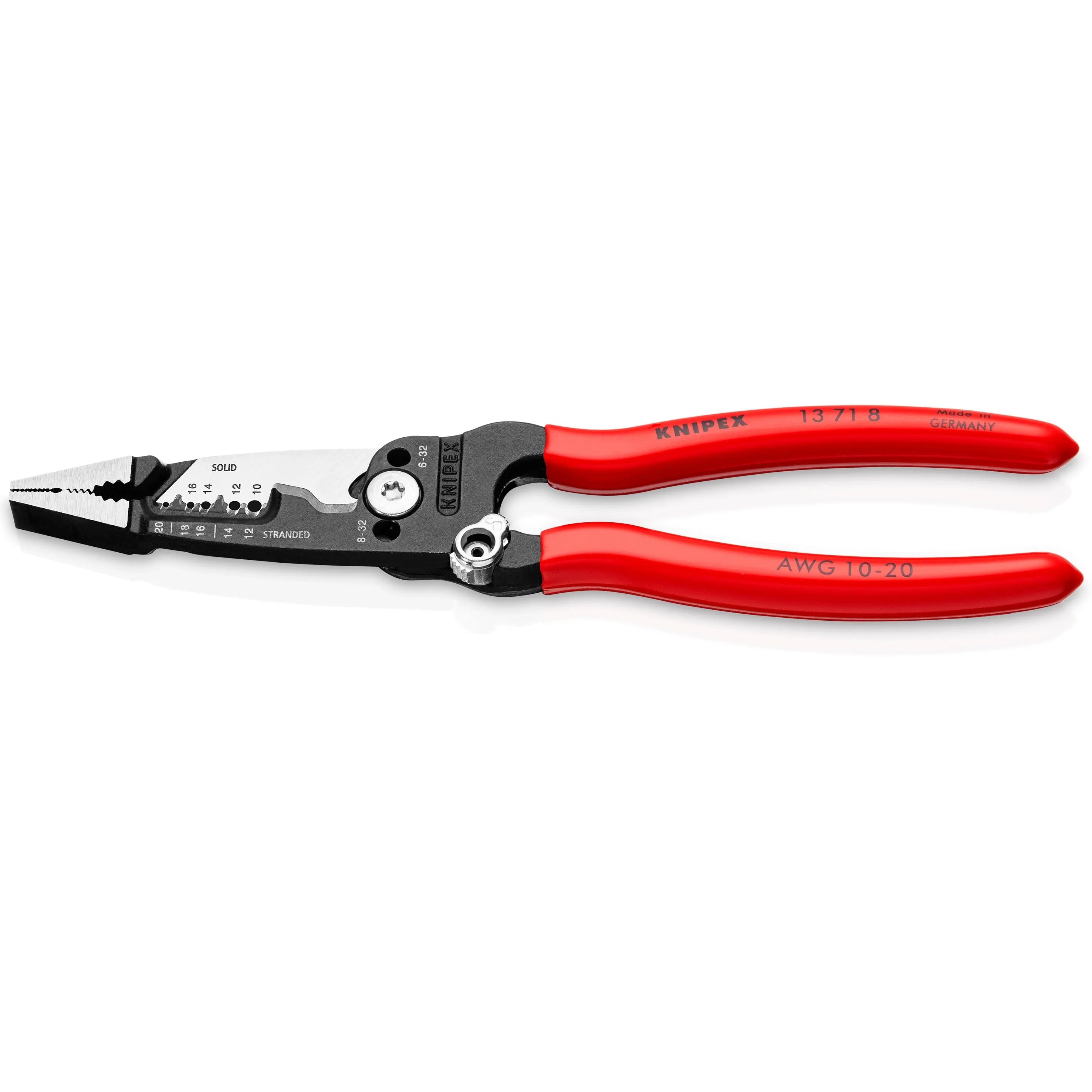 KNIPEX 13718SBA - 8" Forged Wire Stripper 20-10 AWG