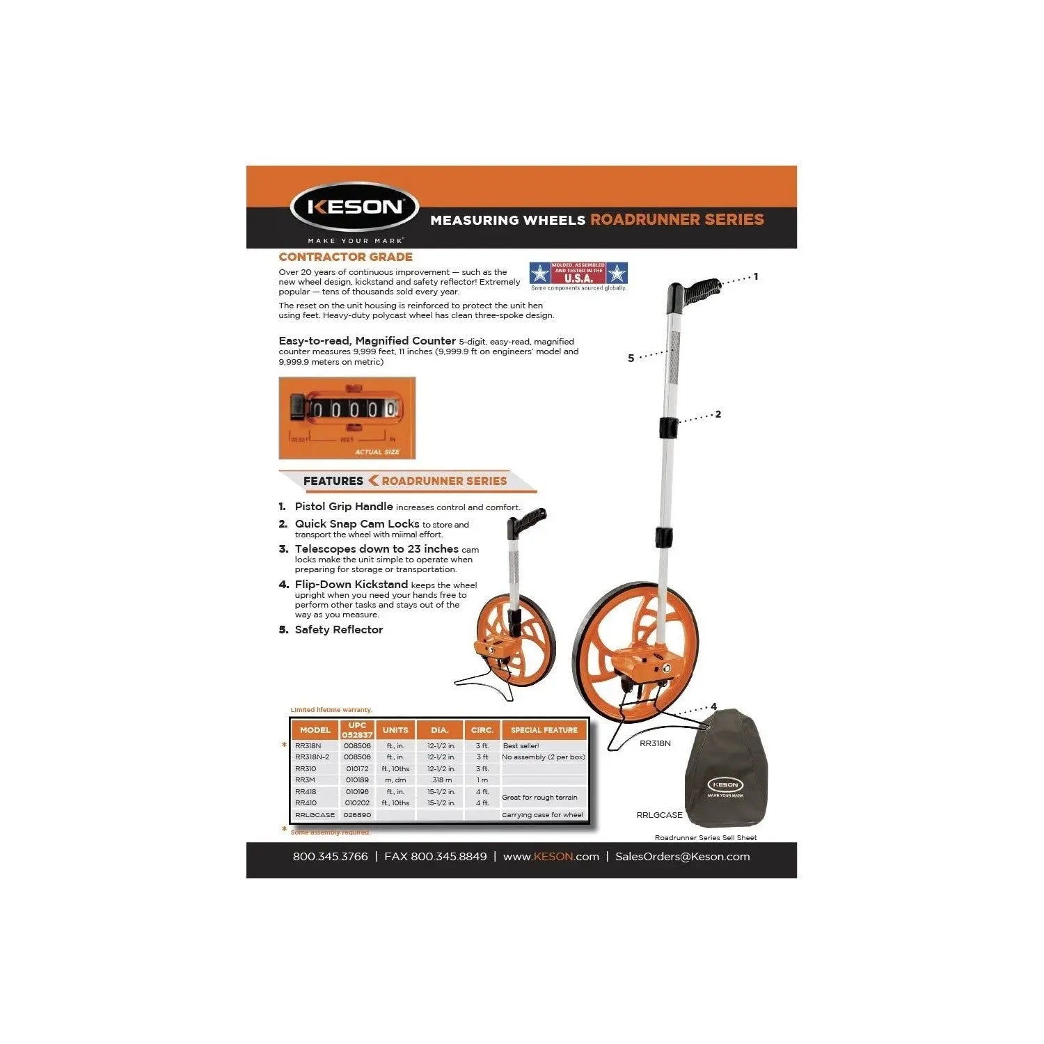 Keson RR318N - 3-foot RoadRunner Measuring Wheel