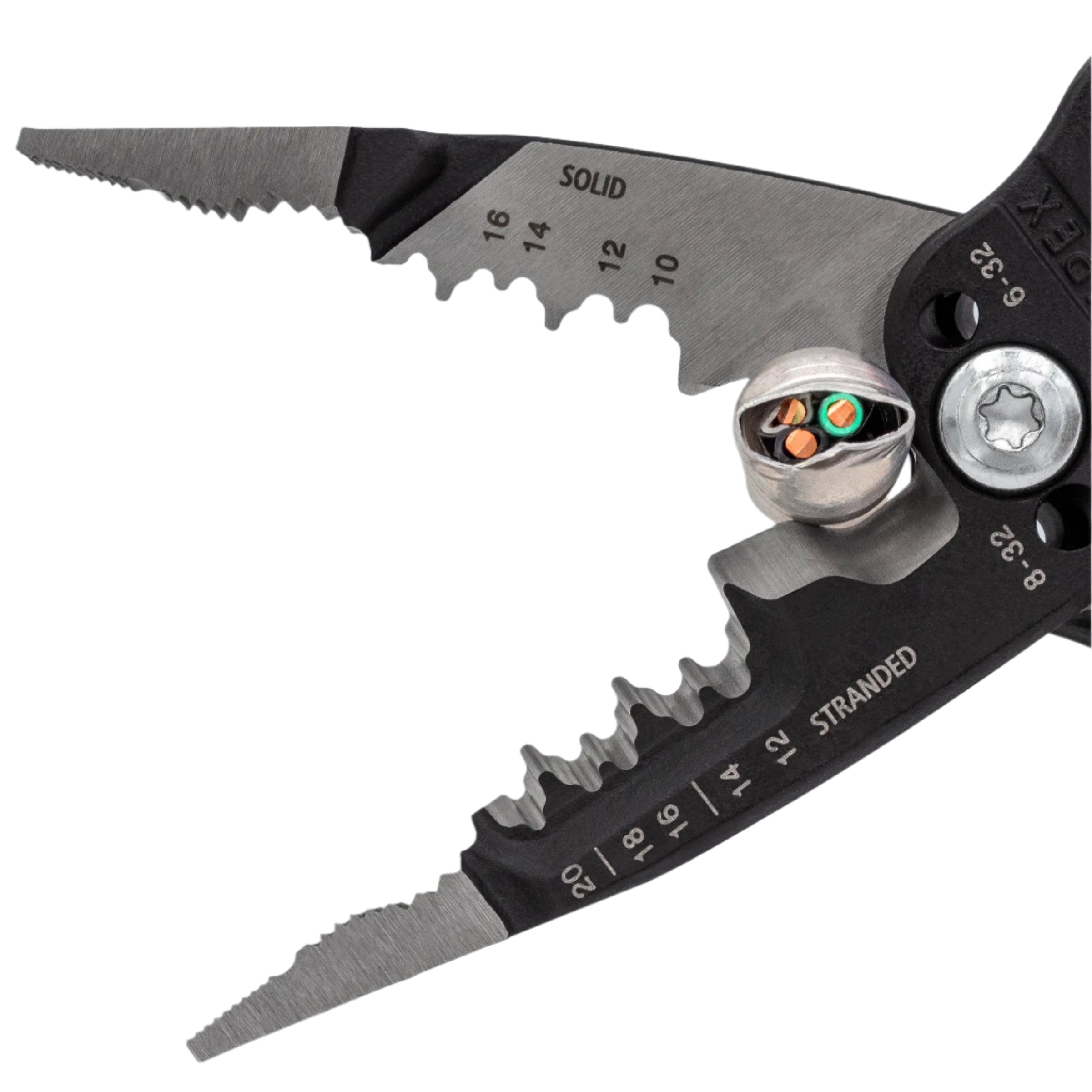 KNIPEX 13718SBA - 8" Forged Wire Stripper 20-10 AWG