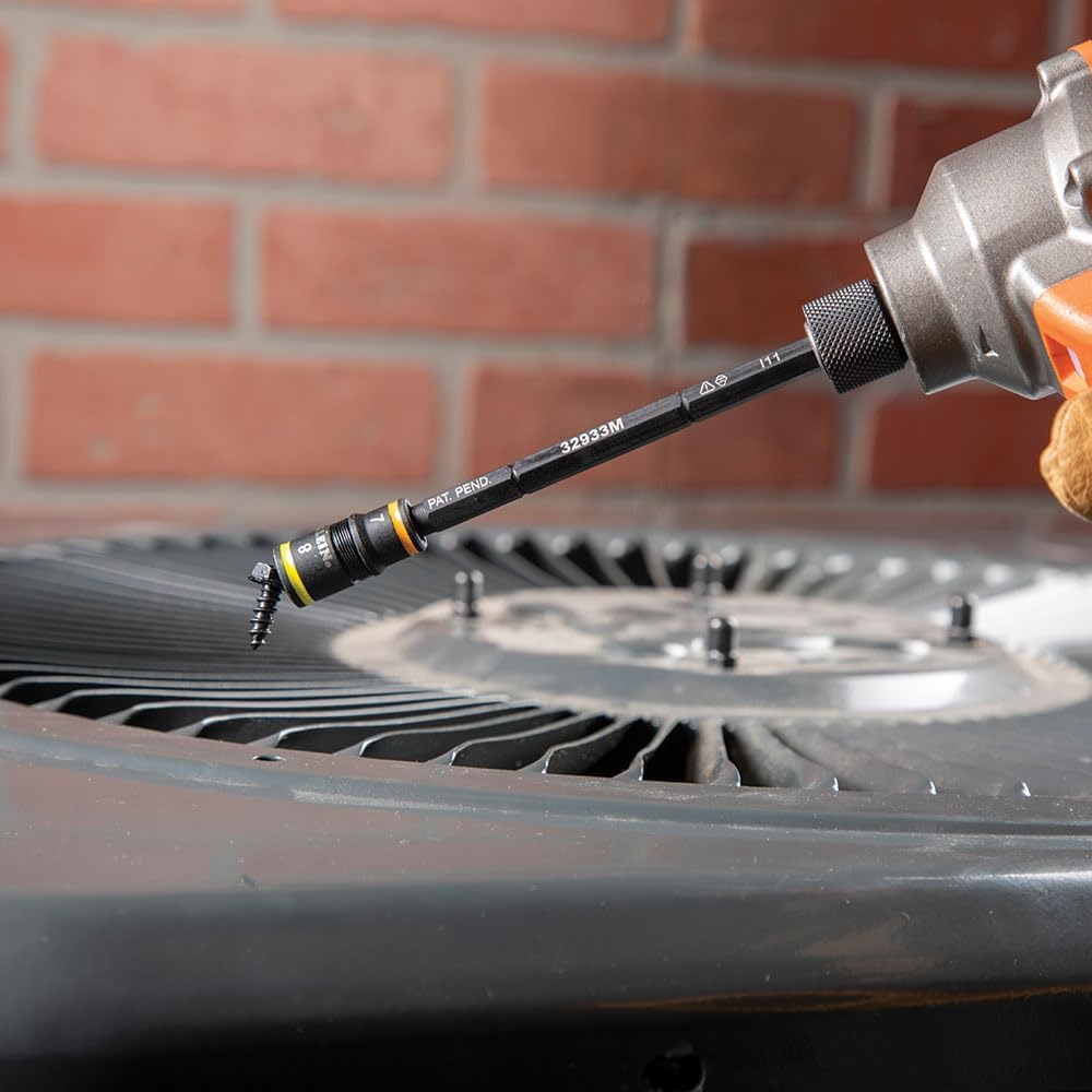 KLEIN KLE-32933M - 6-in-1 Metric Impact Socket Set, 3 Flip Sockets with 6 Metric Hex Sizes 7 mm to 14 mm