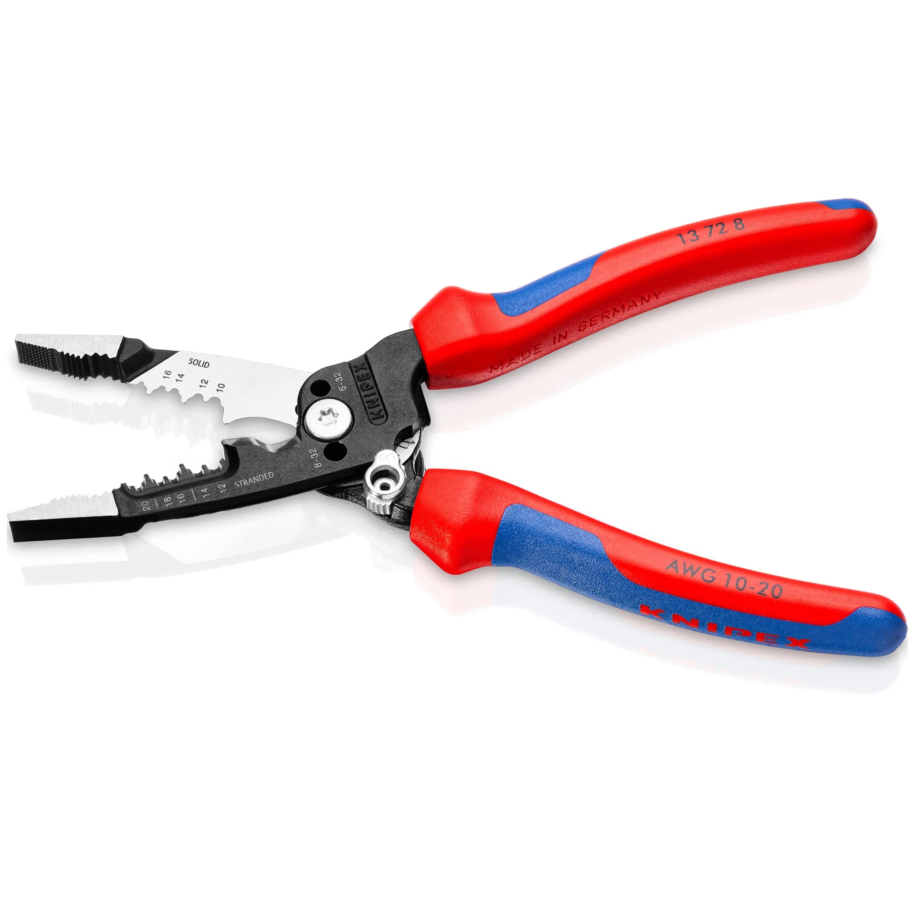 KNIPEX 13728SBA - 8" Forged Wire Stripper 20-10 AWG