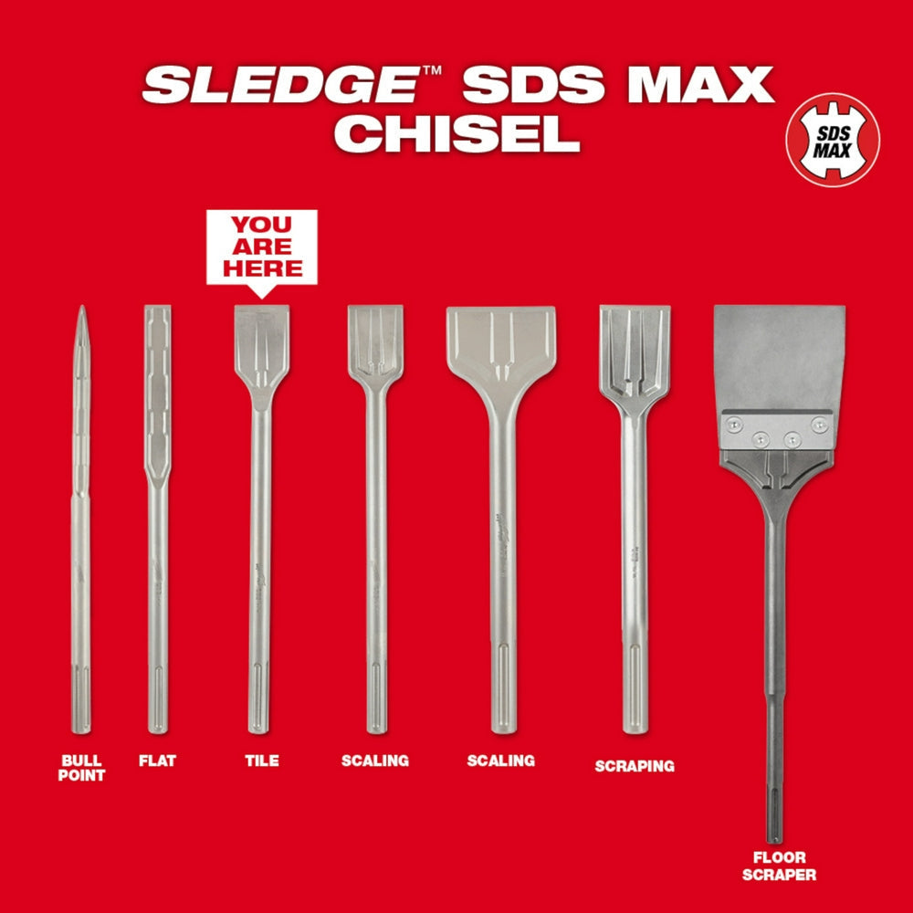 Milwaukee 48-62-4258 - SDS MAX SLEDGE™ 2"Tile Chisel