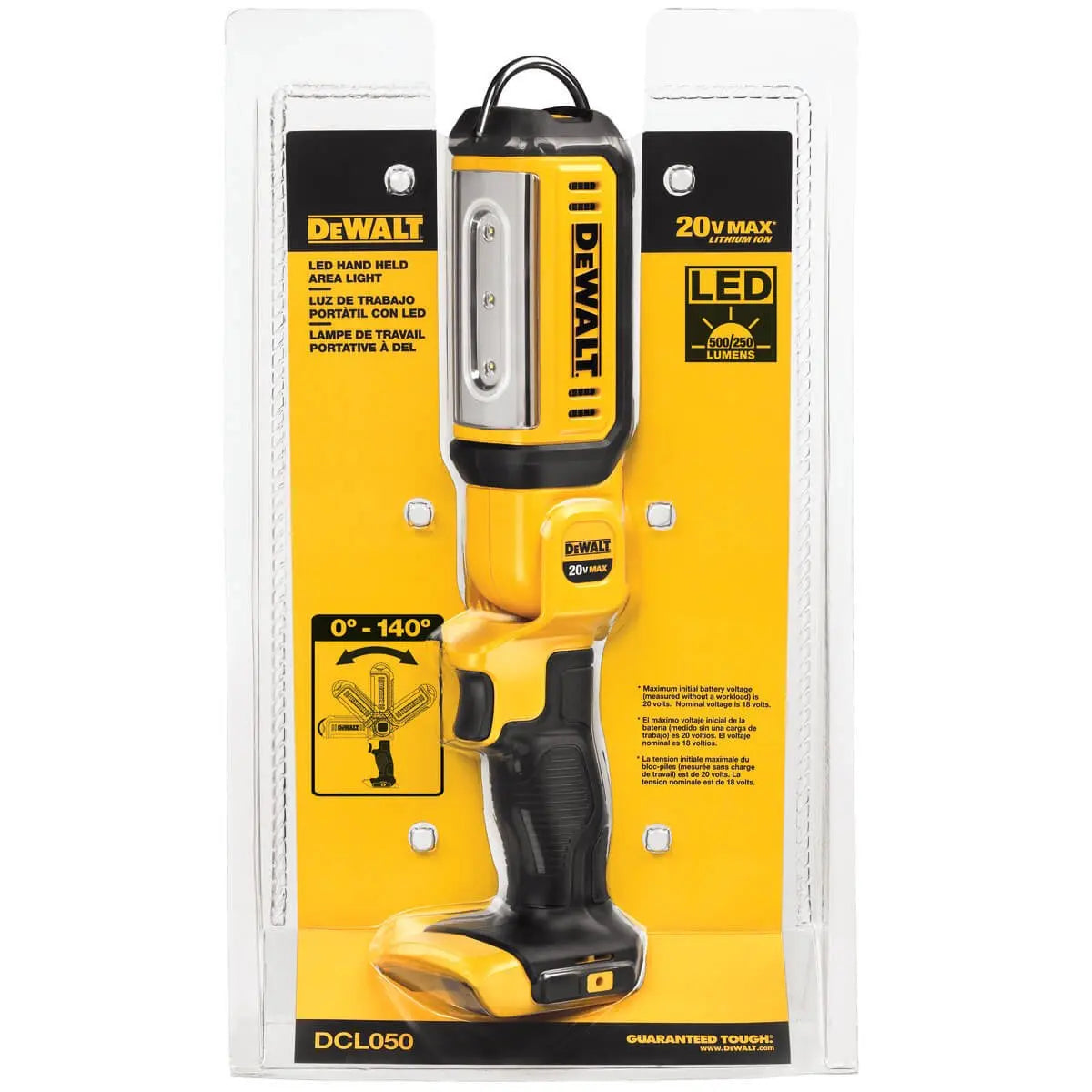 DEWALT DCL050-20V Max Led Work Light, Hand Held, Tool Only