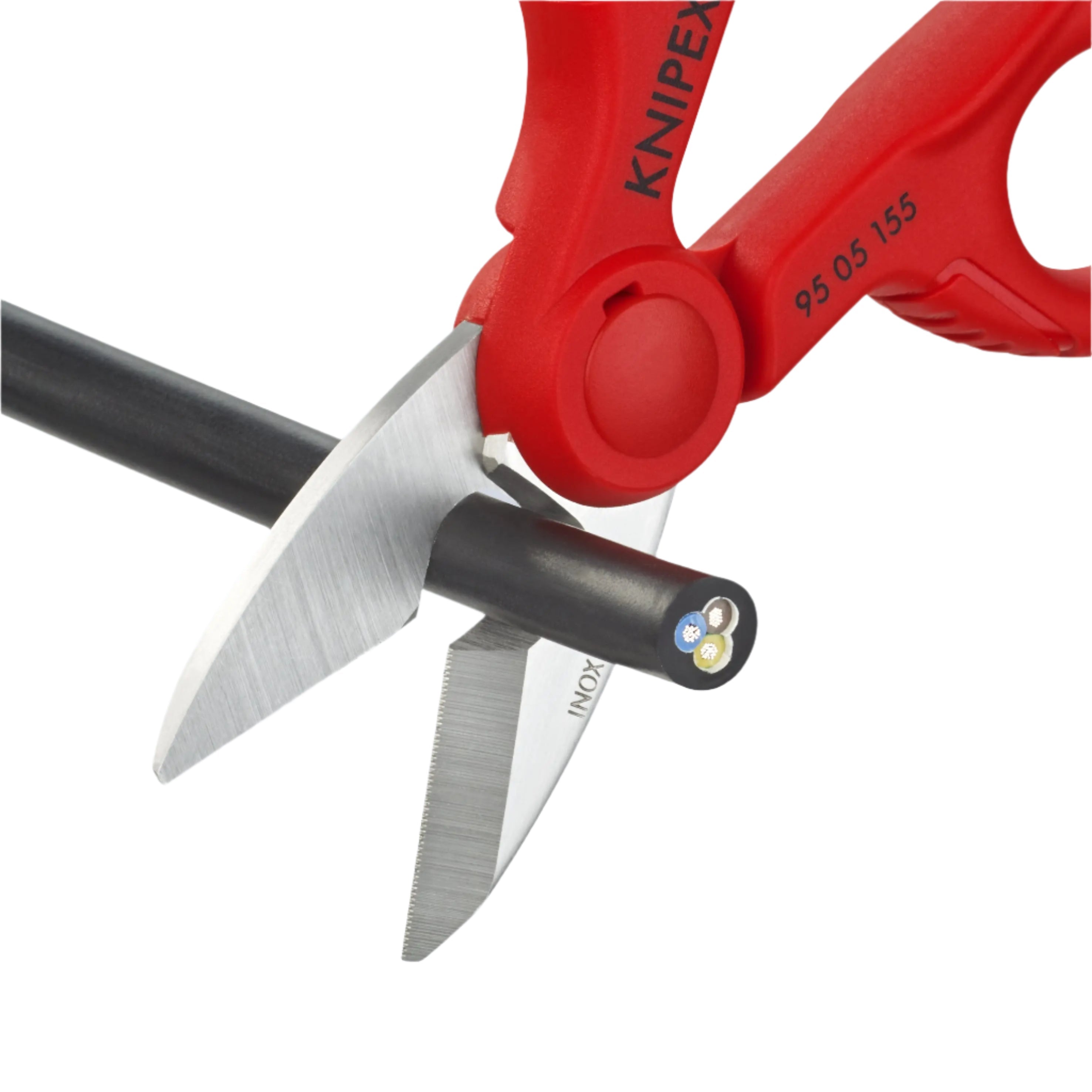 KNIPEX 9505155SBA - 6 1/4" Electricians' Shears