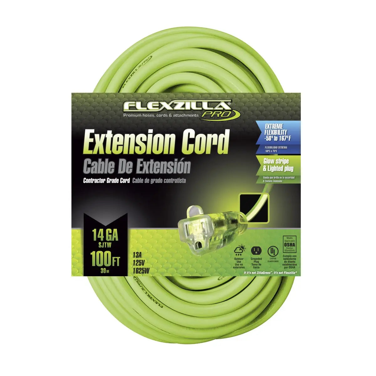 Flexzilla FZ512735 - Pro Extension Cord,  14/3, 100'