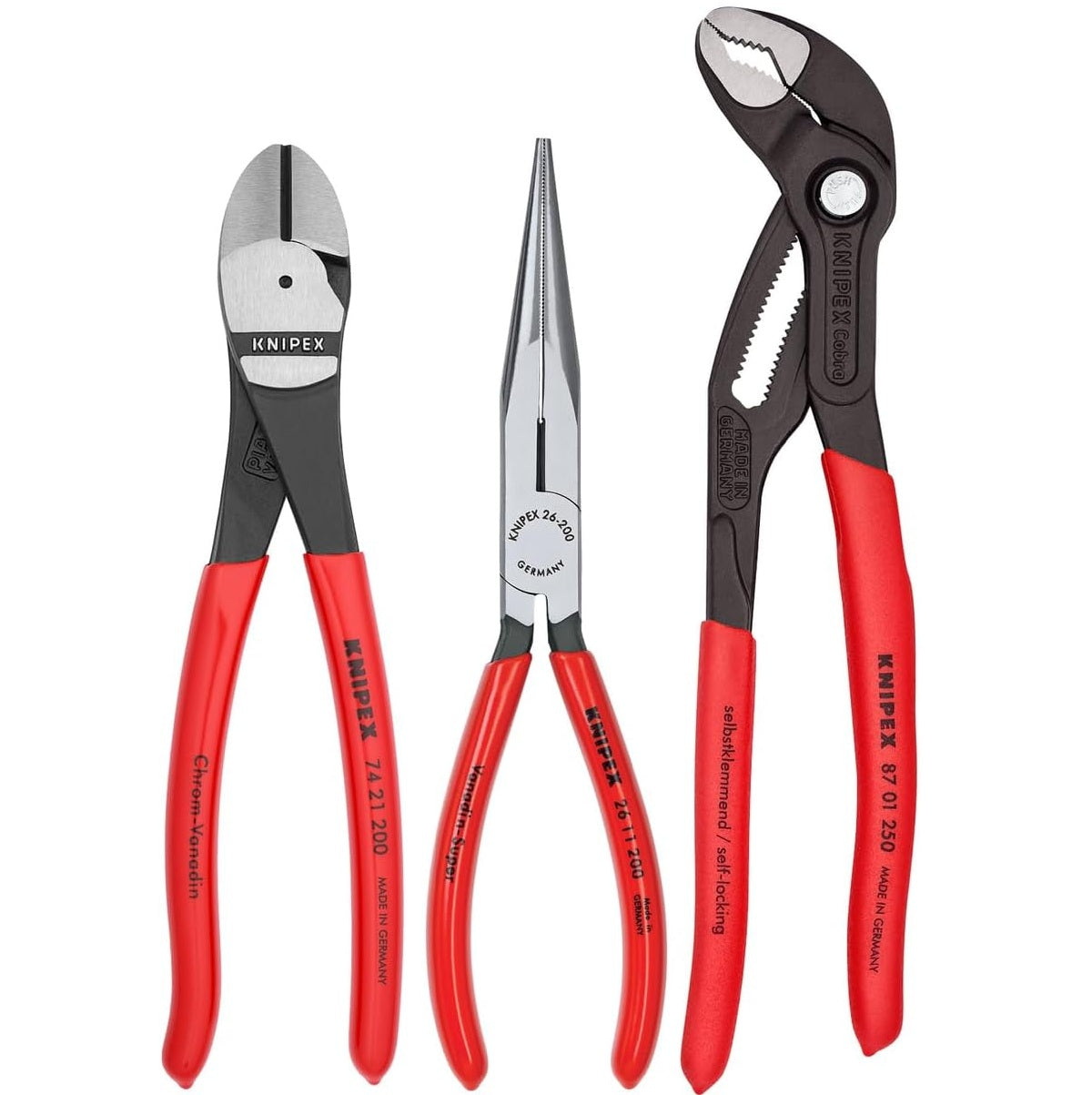 KNIPEX 002008US2 - 3 Pc Universal Set with Cobra® Pliers
