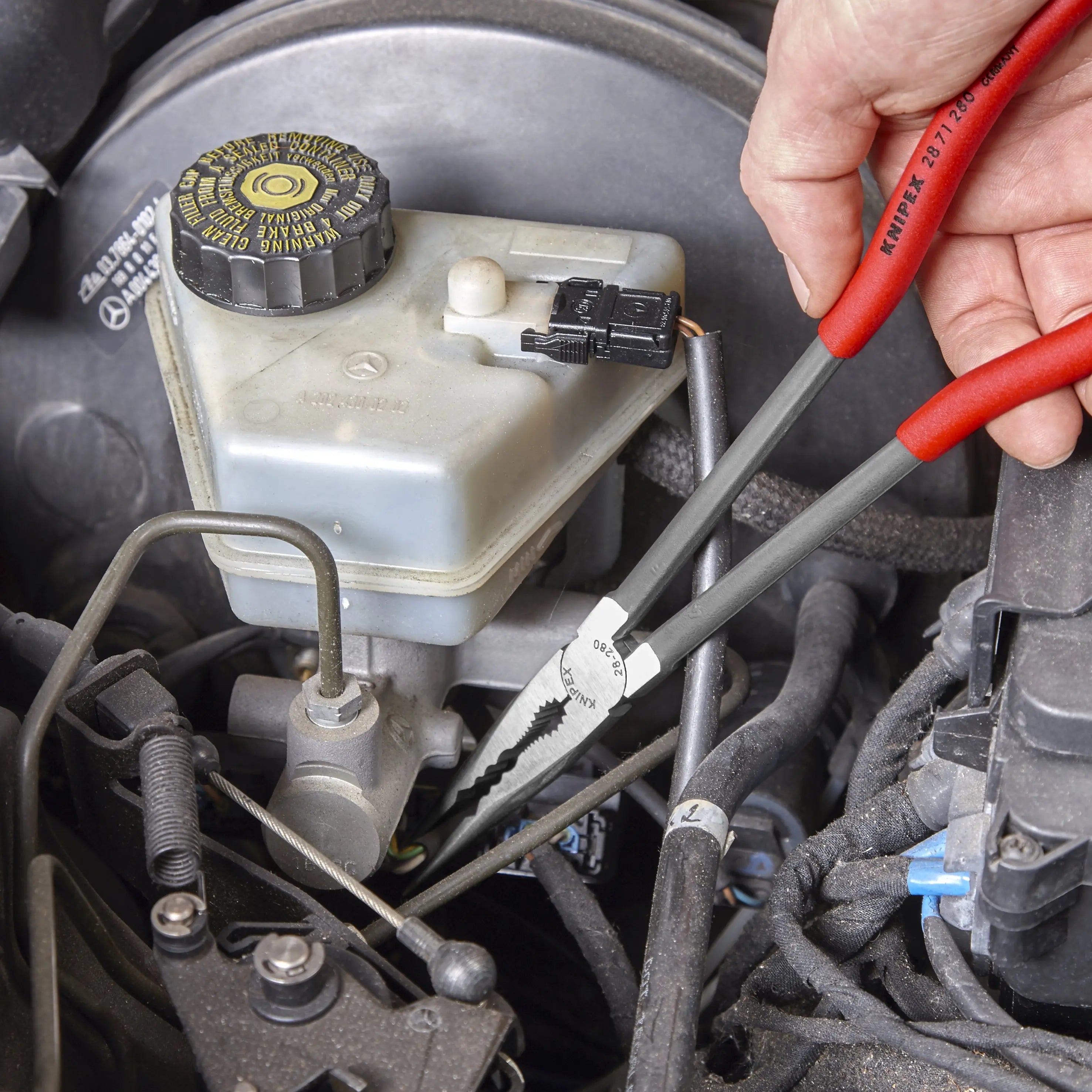 KNIPEX 2871280SBA - 11" Extra Long Needle-Nose Pliers-Straight Jaws