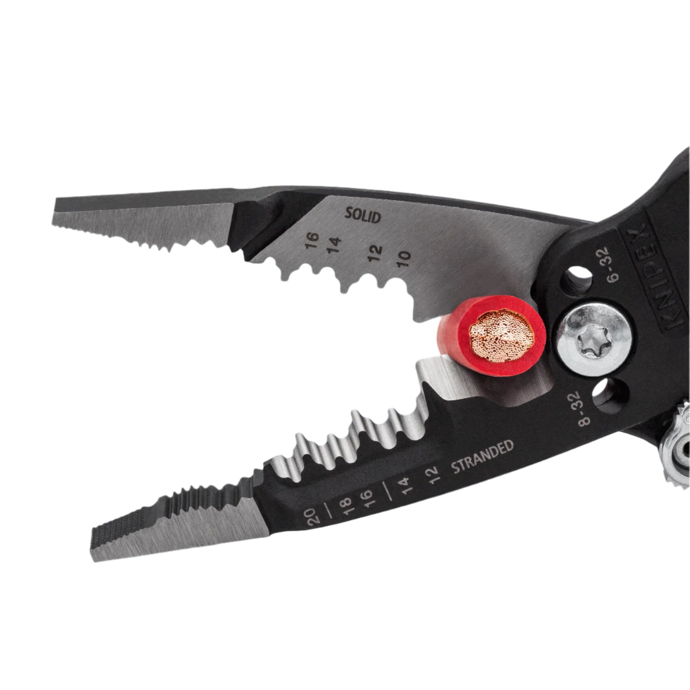 KNIPEX 13728SBA - 8" Forged Wire Stripper 20-10 AWG