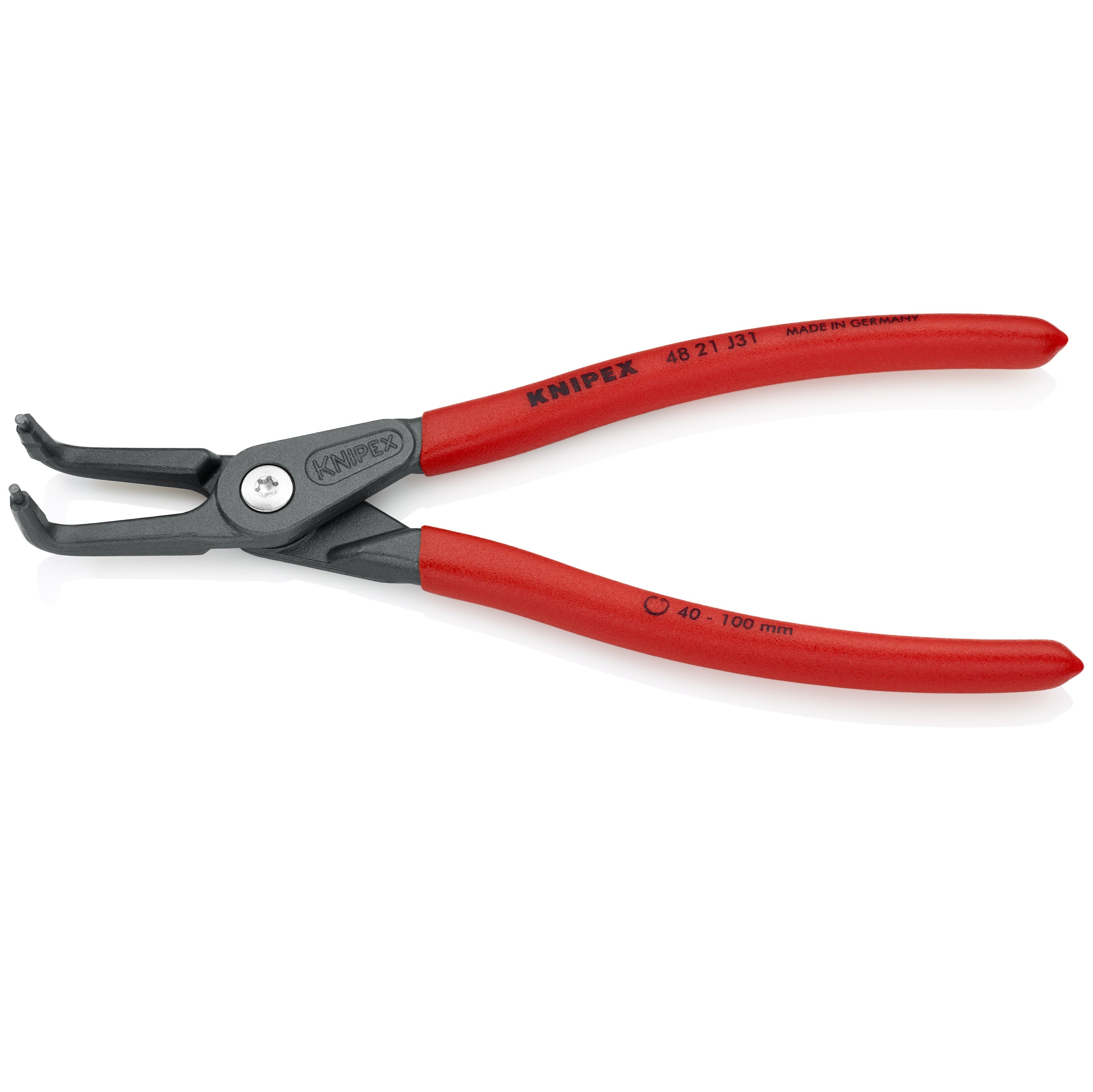 KNIPEX 4821J31 - 8 1/4" Internal 90° Angled Precision Snap Ring Pliers