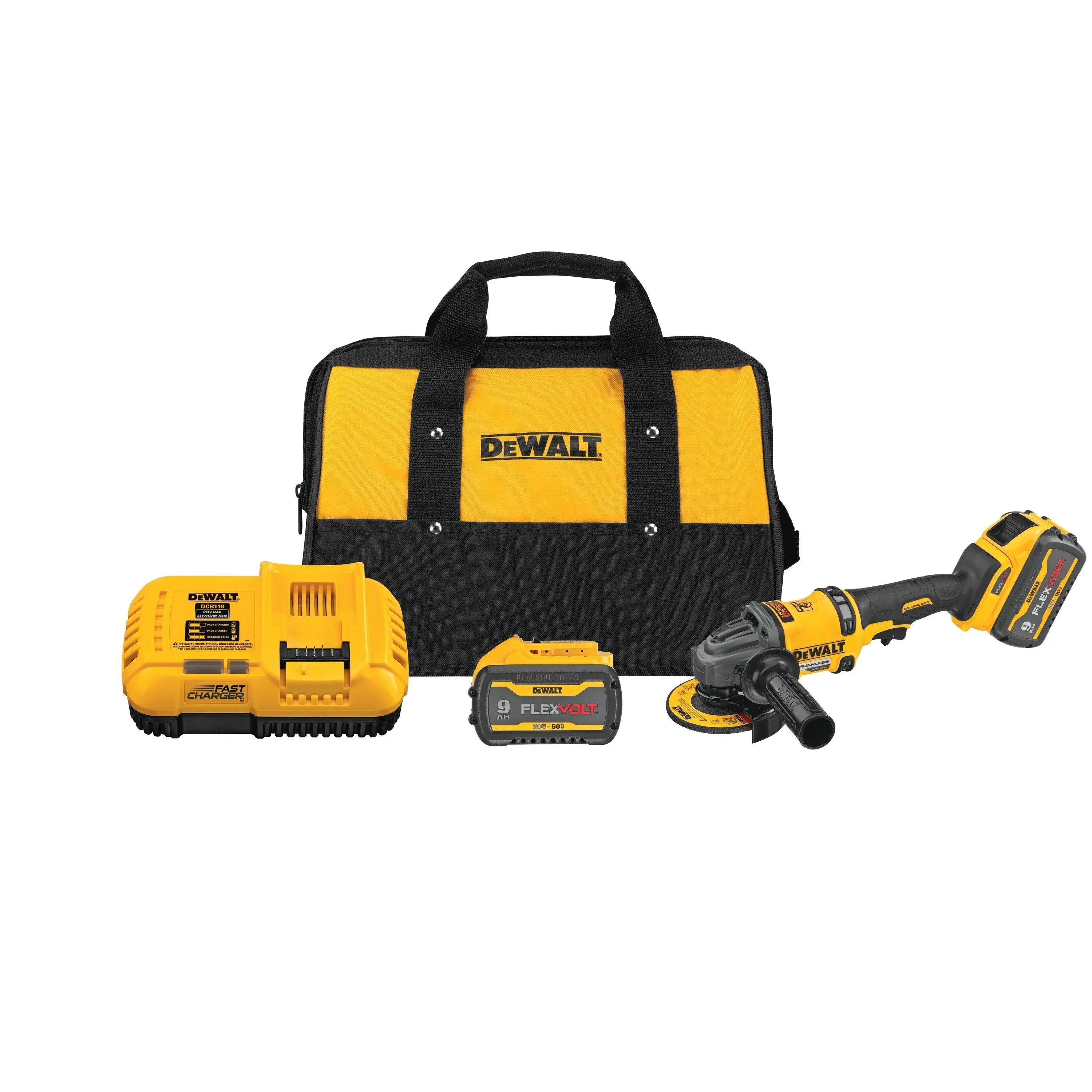 DeWalt DCG418X2  -  Gen 2 - 60V BRUSHLESS 4-1/2"-6" GRINDER KIT (2 - DCB609)