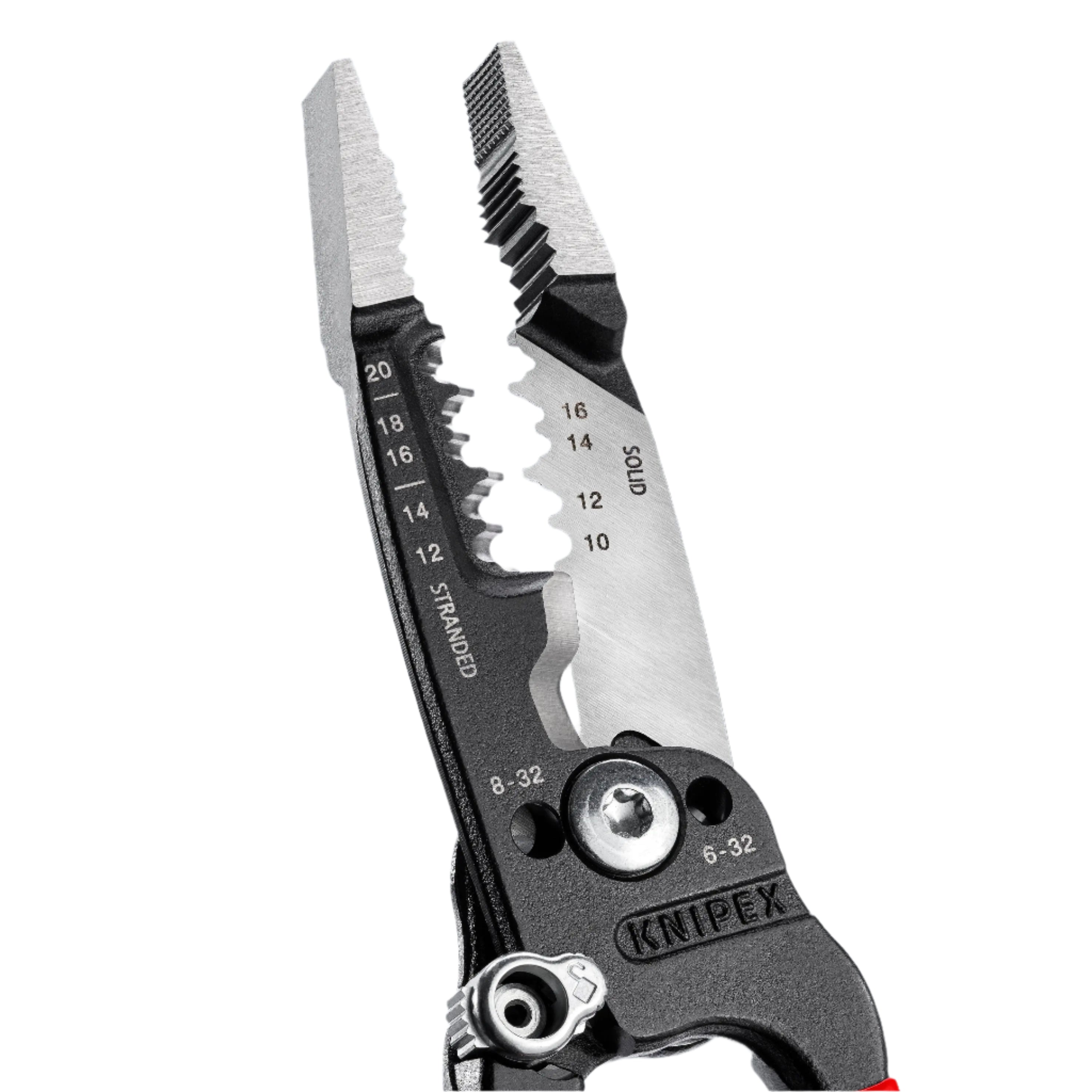 KNIPEX 13728SBA - 8" Forged Wire Stripper 20-10 AWG