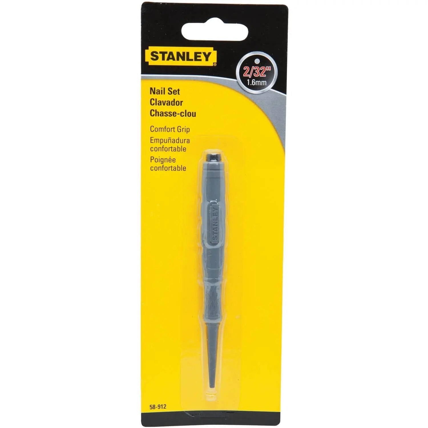 STANLEY 58-912   -  2/32 IN TIP CUSHION GRIP NAIL SET