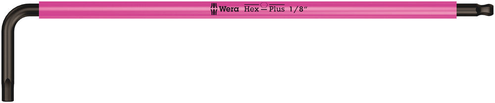 Wera 022632 1/8" x 123mm Hex + Ball End Hex L-key (Pink)