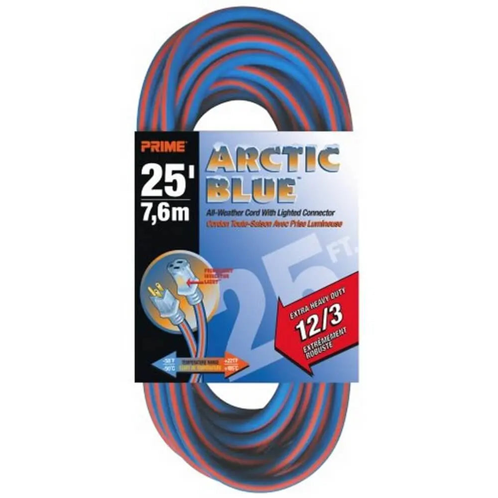Prime LT530825 - 12/3  25' Arctic Blue Ext. Cord