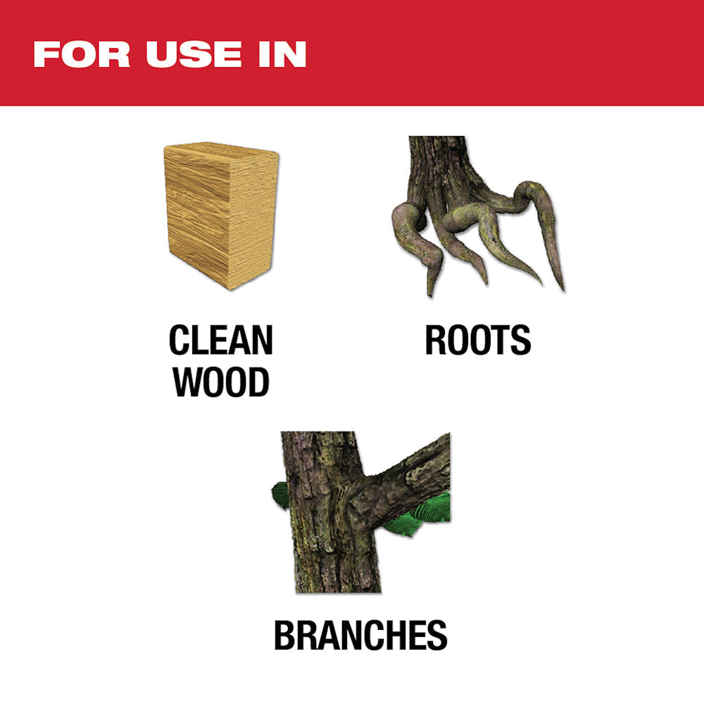 Milwaukee 48-00-5231 - 6" 3 TPI The AX™ with Carbide Teeth for Pruning & Clean Wood SAWZALL® Blade 1PK