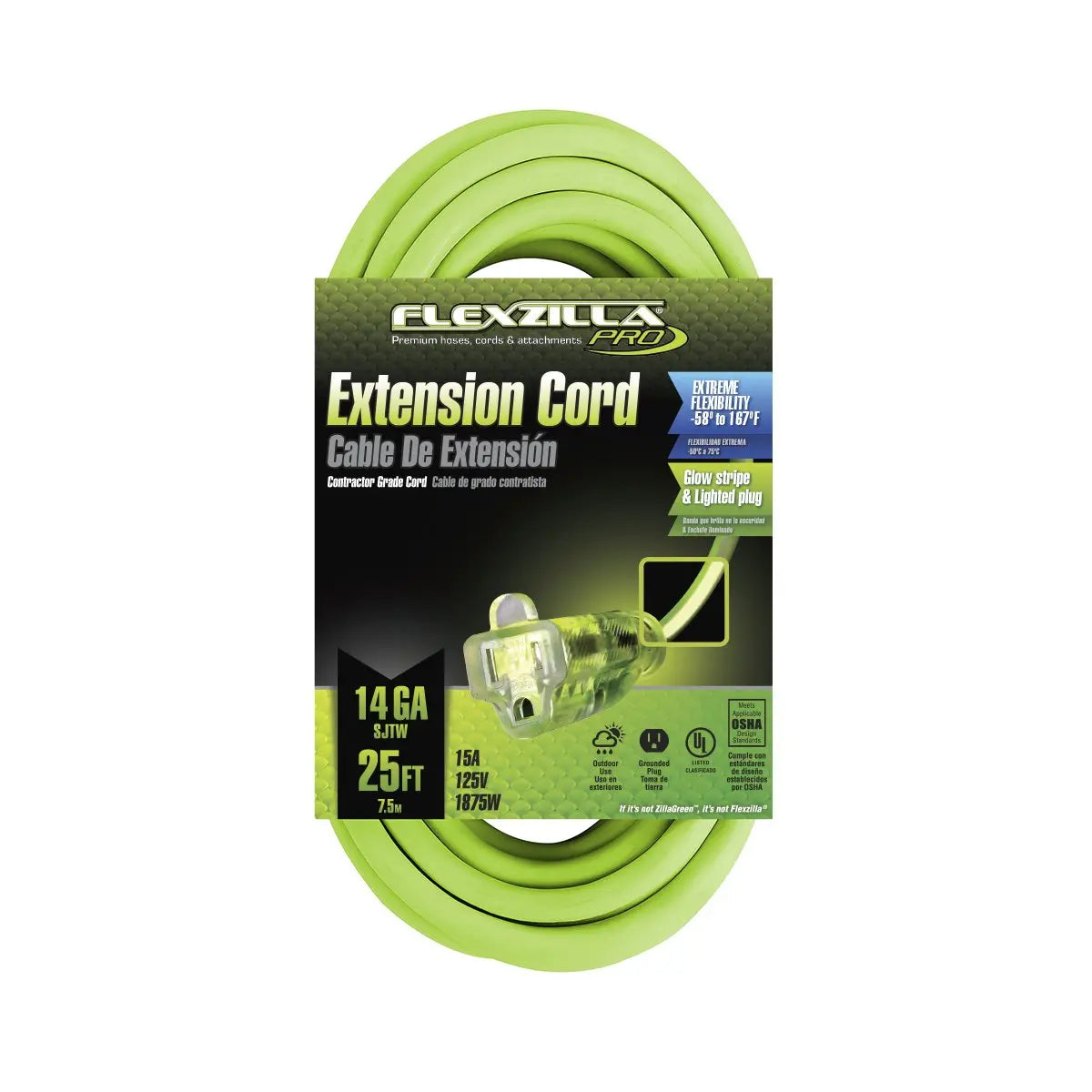 Flexzilla FZ512725 - Pro Extension Cord,  14/3, 25'