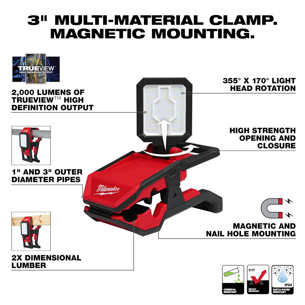 Milwaukee 2358-20 - M18™ ROVER™ Clamping Flood Light MILWAUKEE