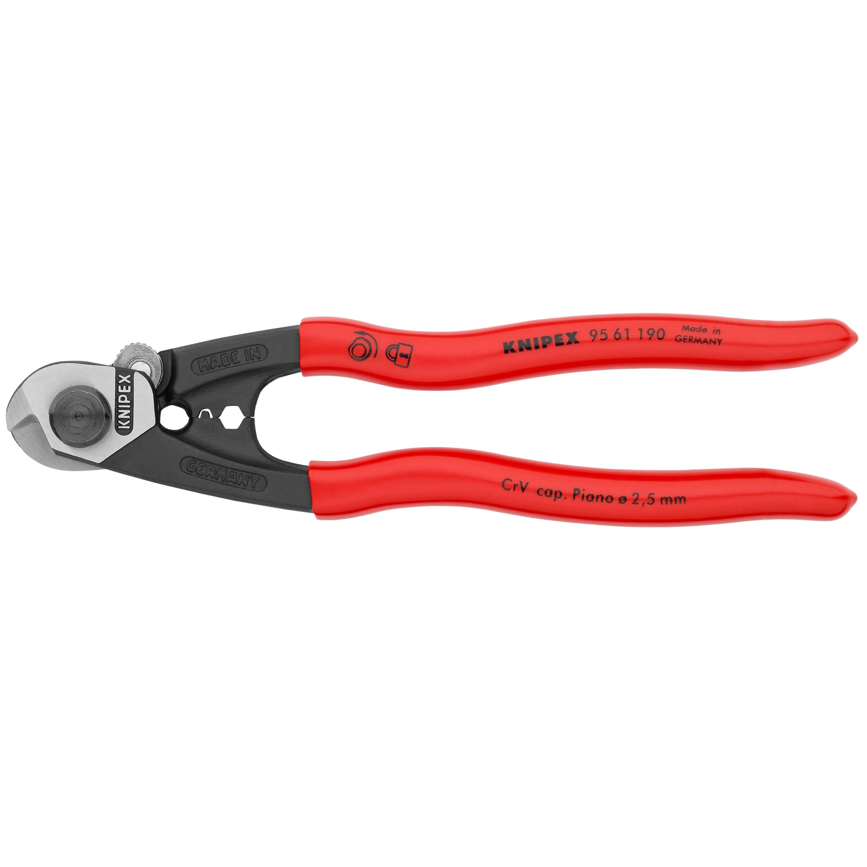 KNIPEX 9561190SBA - 7 1/2" Wire Rope Shears