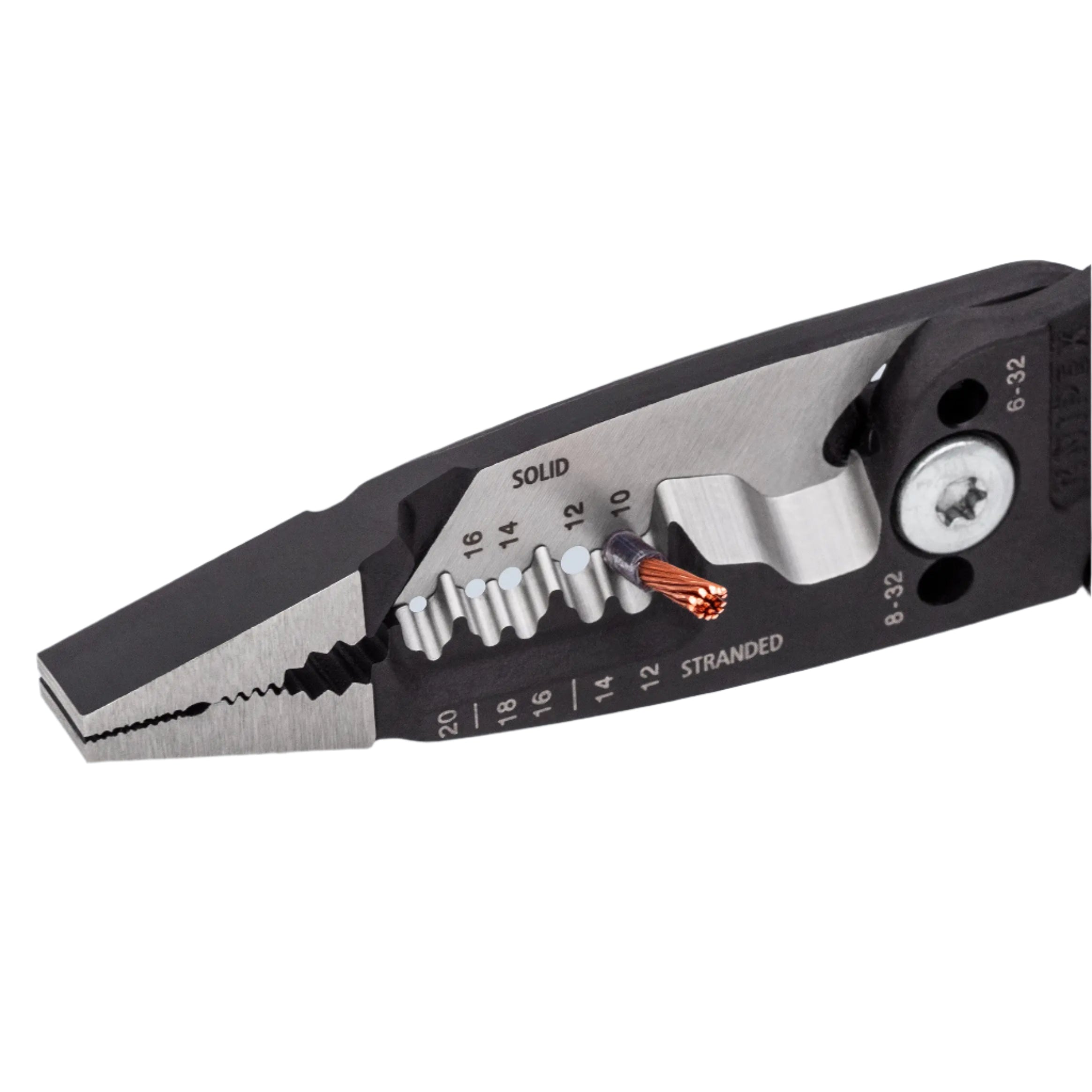 KNIPEX 13728SBA - 8" Forged Wire Stripper 20-10 AWG