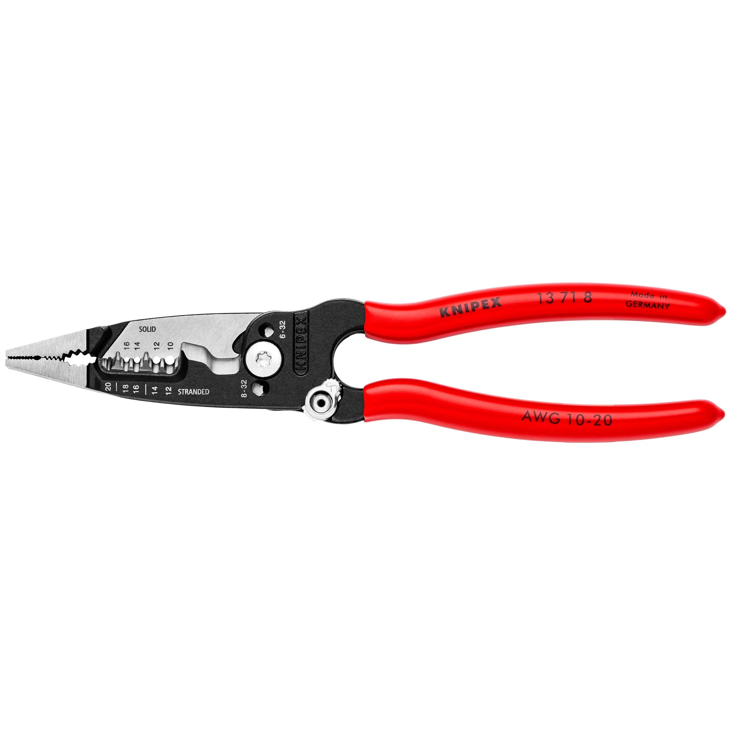 KNIPEX 13718SBA - 8" Forged Wire Stripper 20-10 AWG