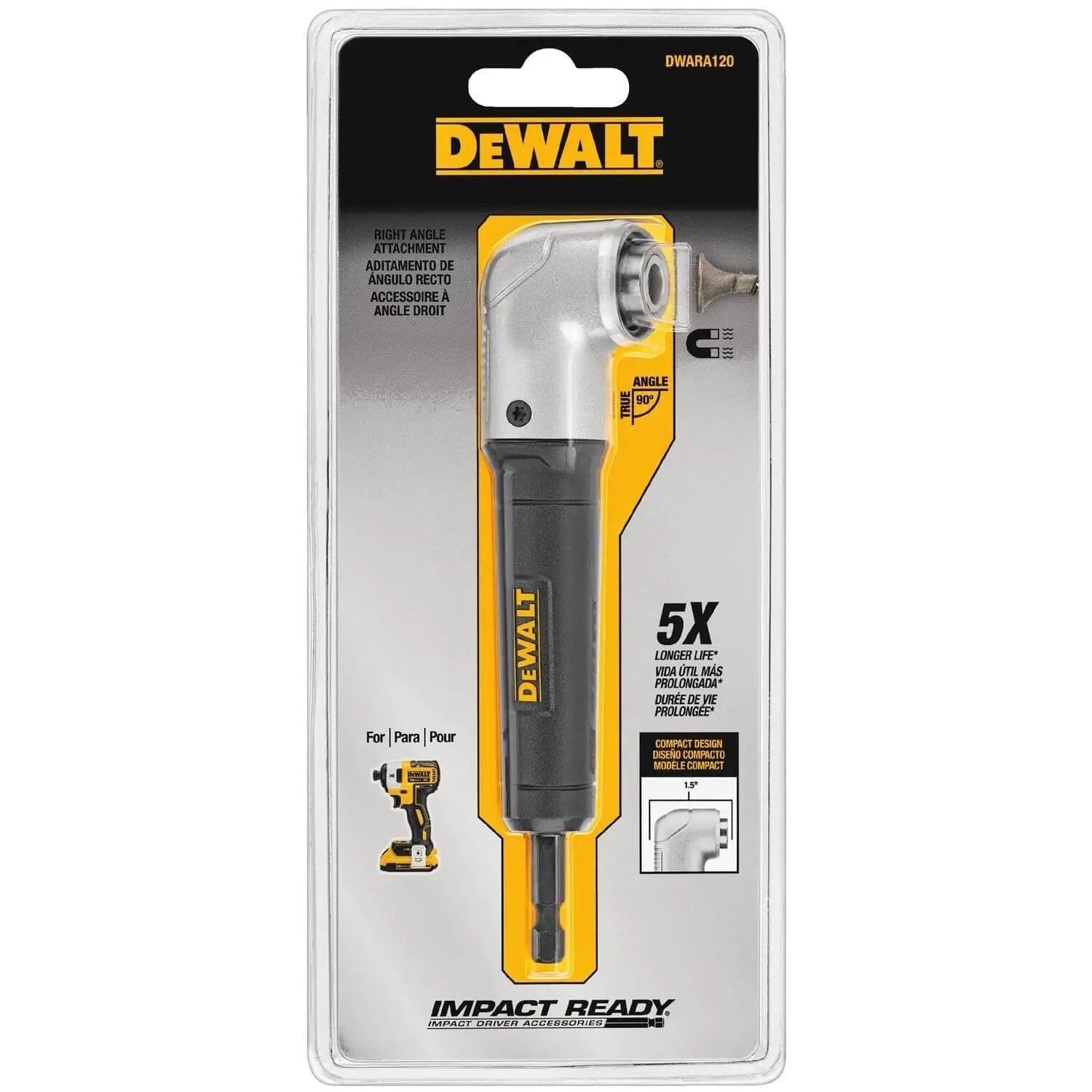 DEWALT DWARA120 - RIGHT ANGLE ATTACHMT - IMPACT REDY