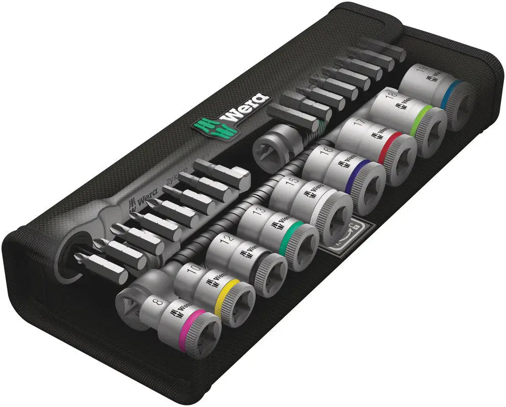 Wera  004048-   8100 SB 8 Zyklop Metal Ratchet Set with Switch Lever, 3/8" Drive