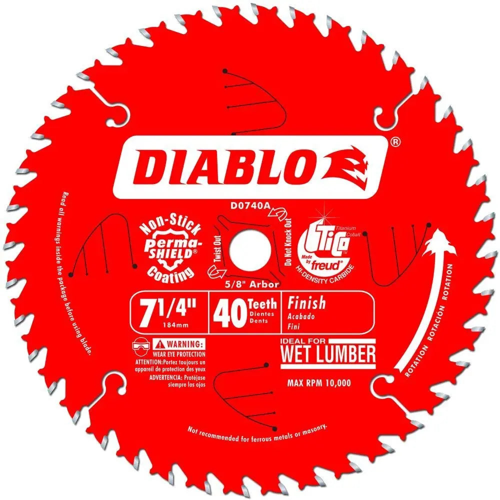 Diablo D0740A - 7-1/4'' 40T Fine Cut Blade