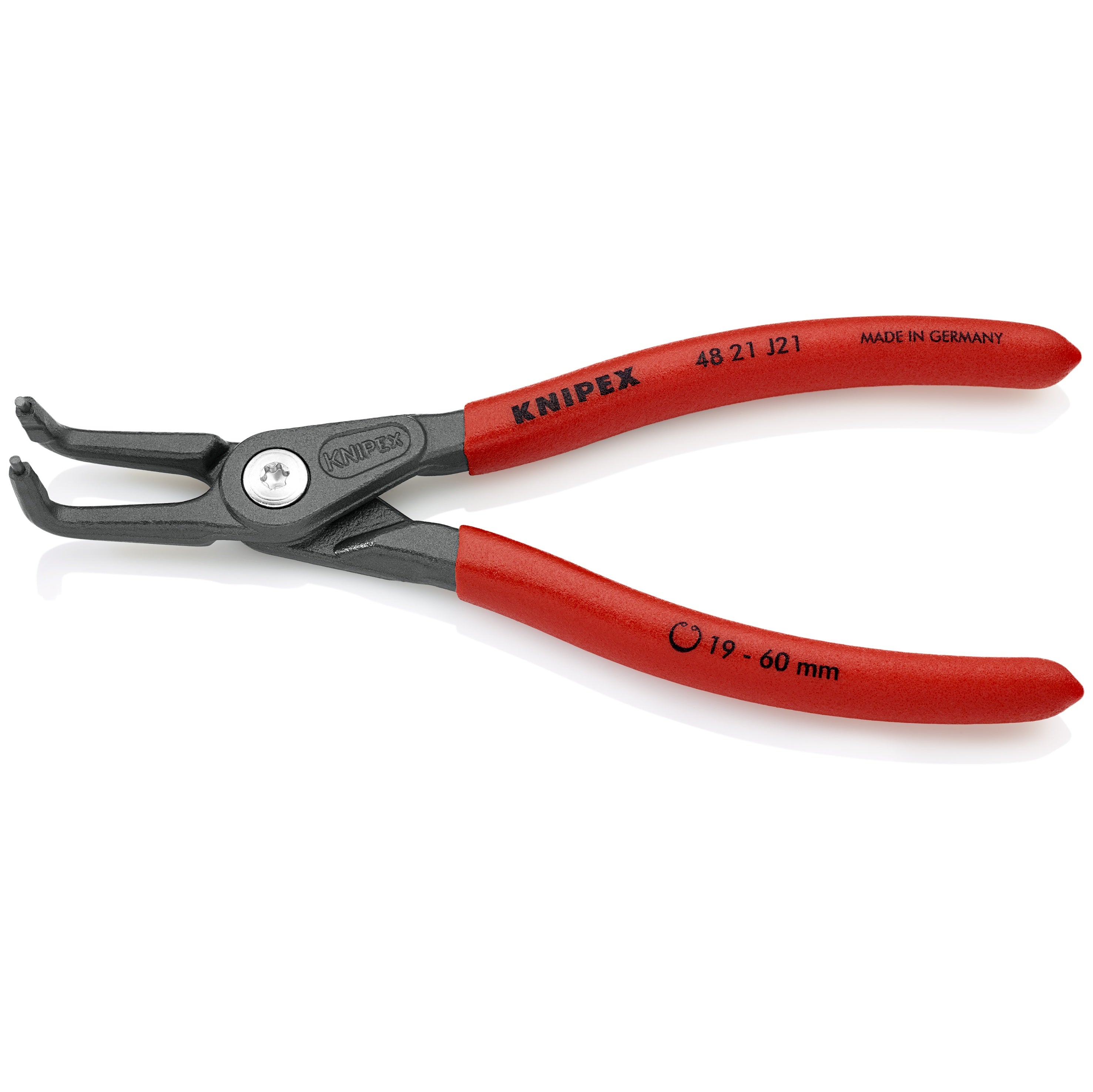 KNIPEX 4821J21 - 6 1/2" Internal 90° Angled Precision Snap Ring Pliers