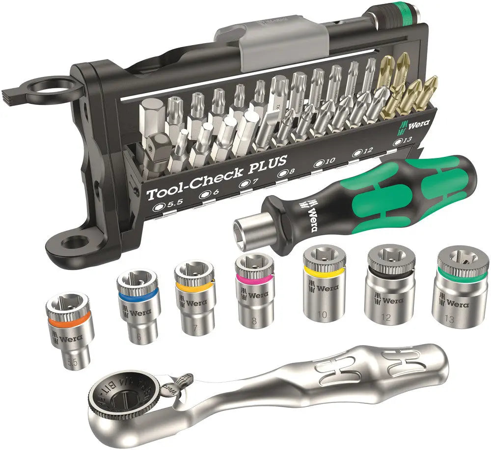 Wera 056490  -  Tool-Check Plus Bit Ratchet Set with Sockets - Metric