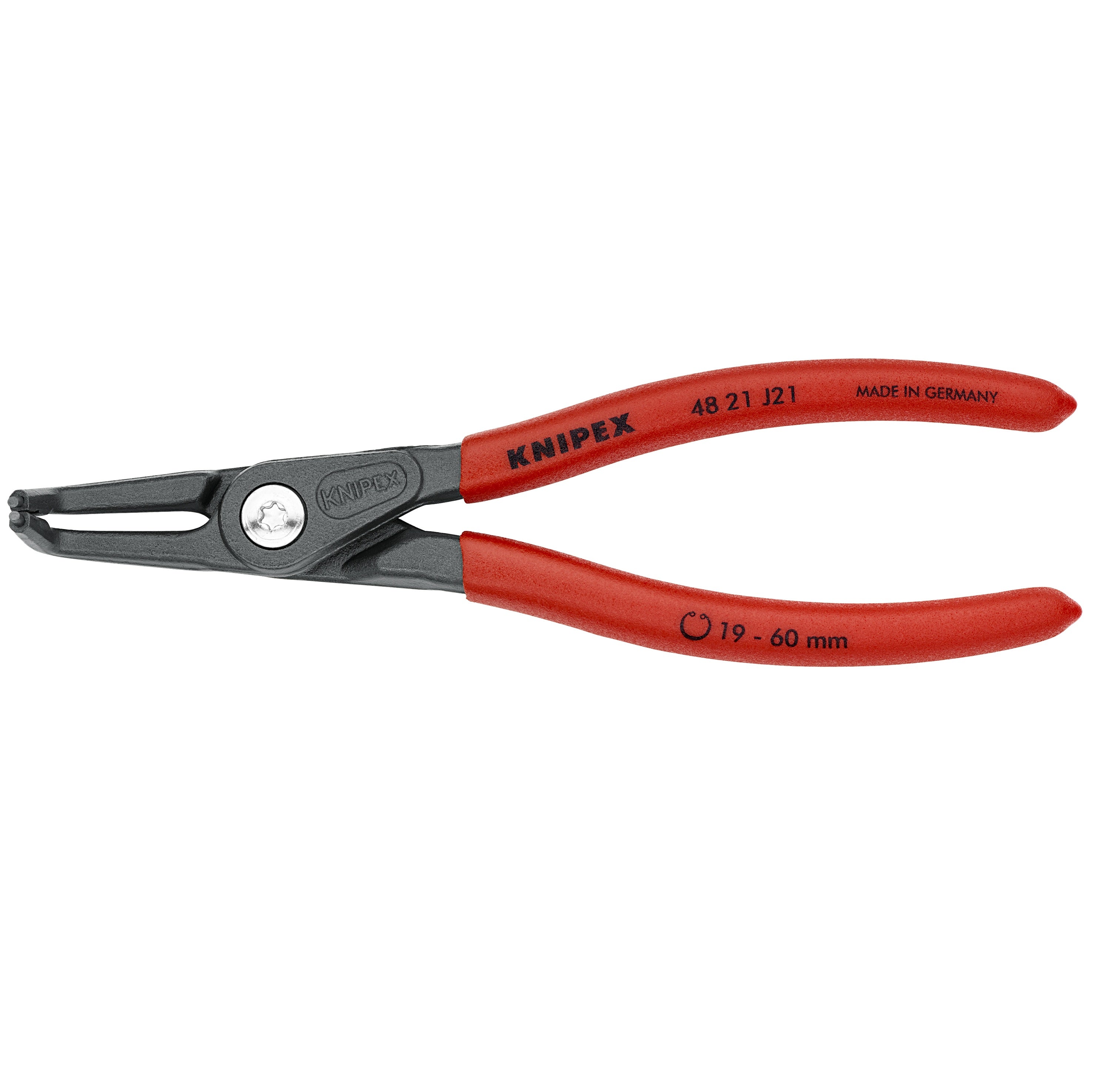 KNIPEX 4821J21 - 6 1/2" Internal 90° Angled Precision Snap Ring Pliers