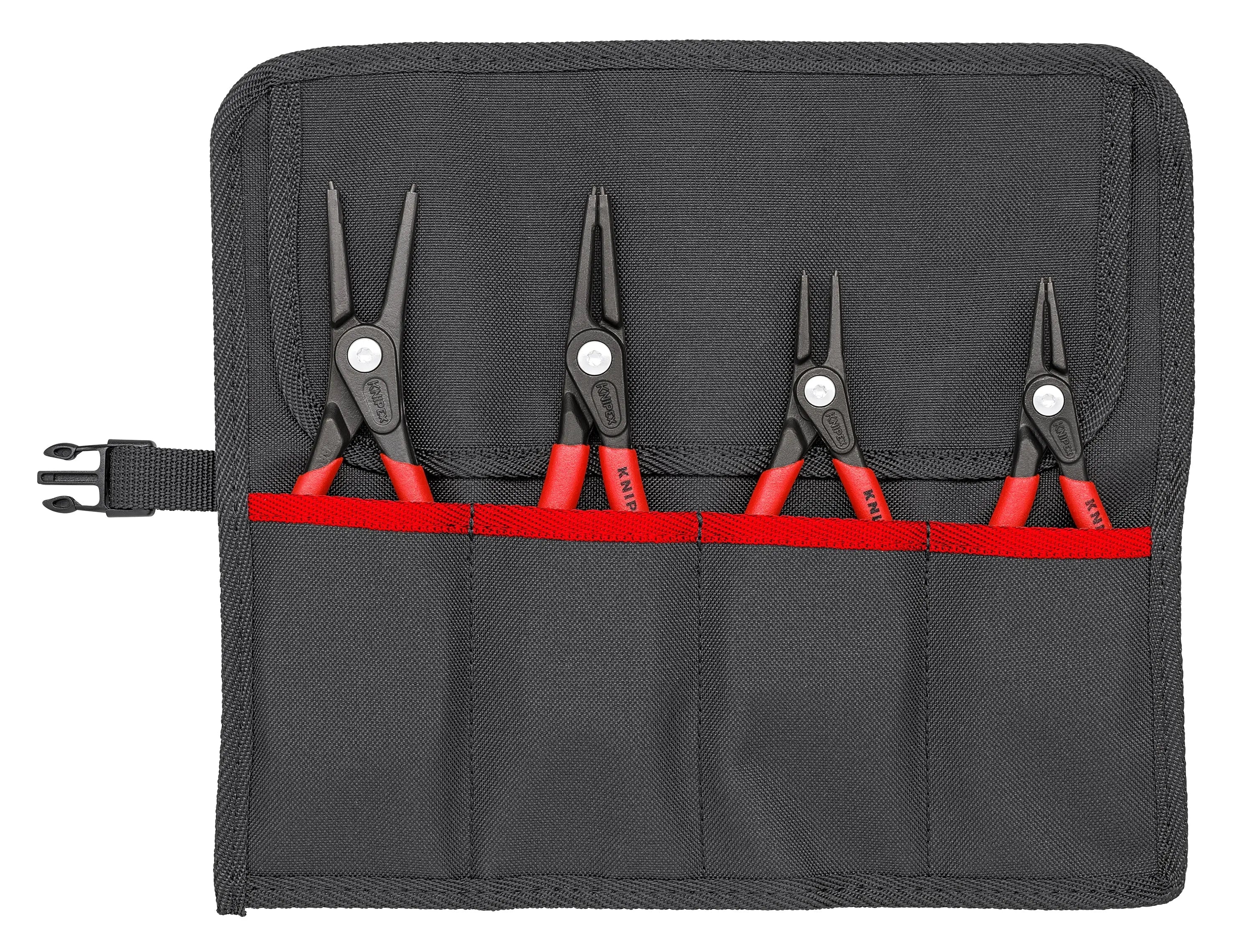 KNIPEX 001957 - 4 Pc Precision Snap Ring Pliers Set in Tool Roll